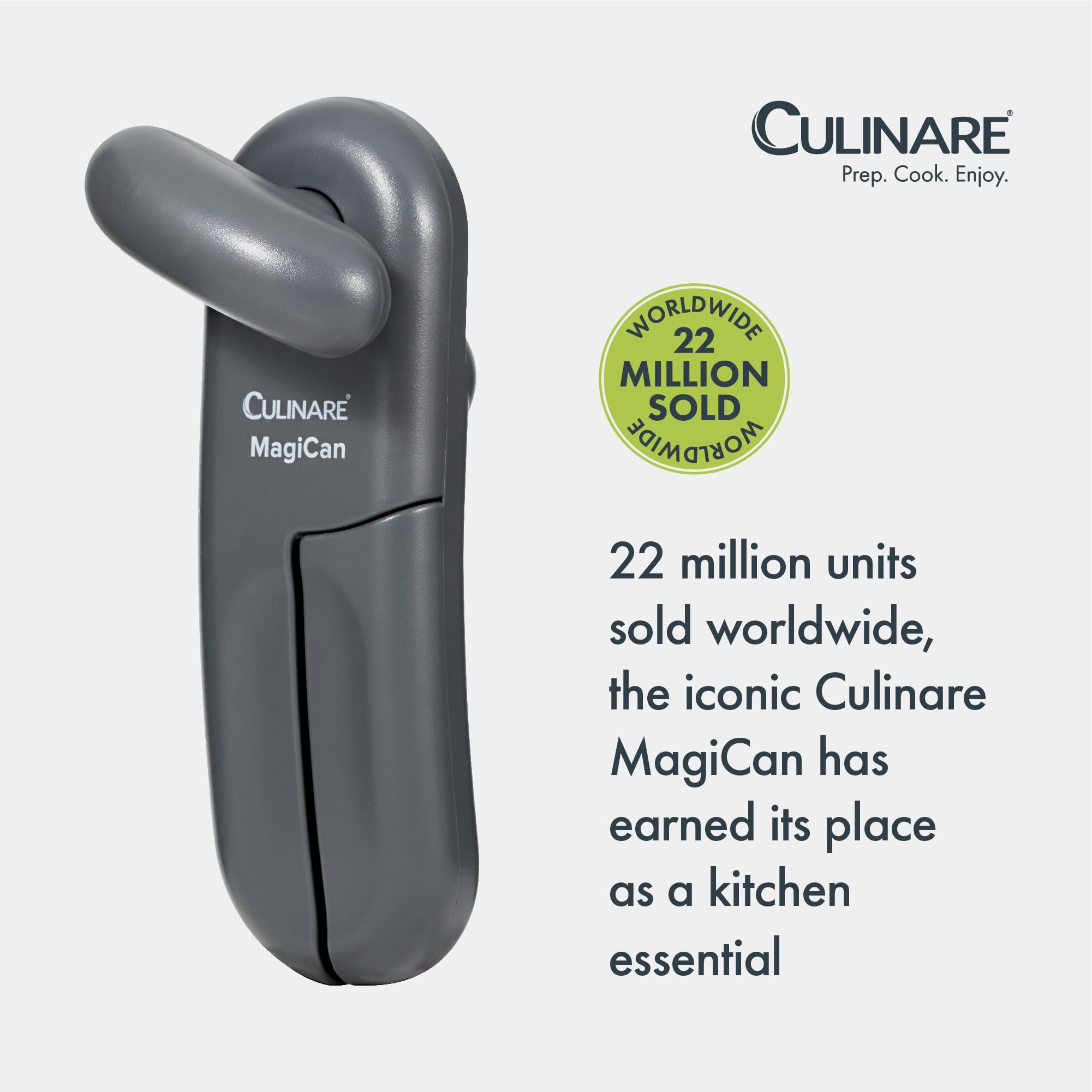 CULINARE MagiCan Manual Can Opener - Stainless Steel Wheel | Robust Handle | Grey 3