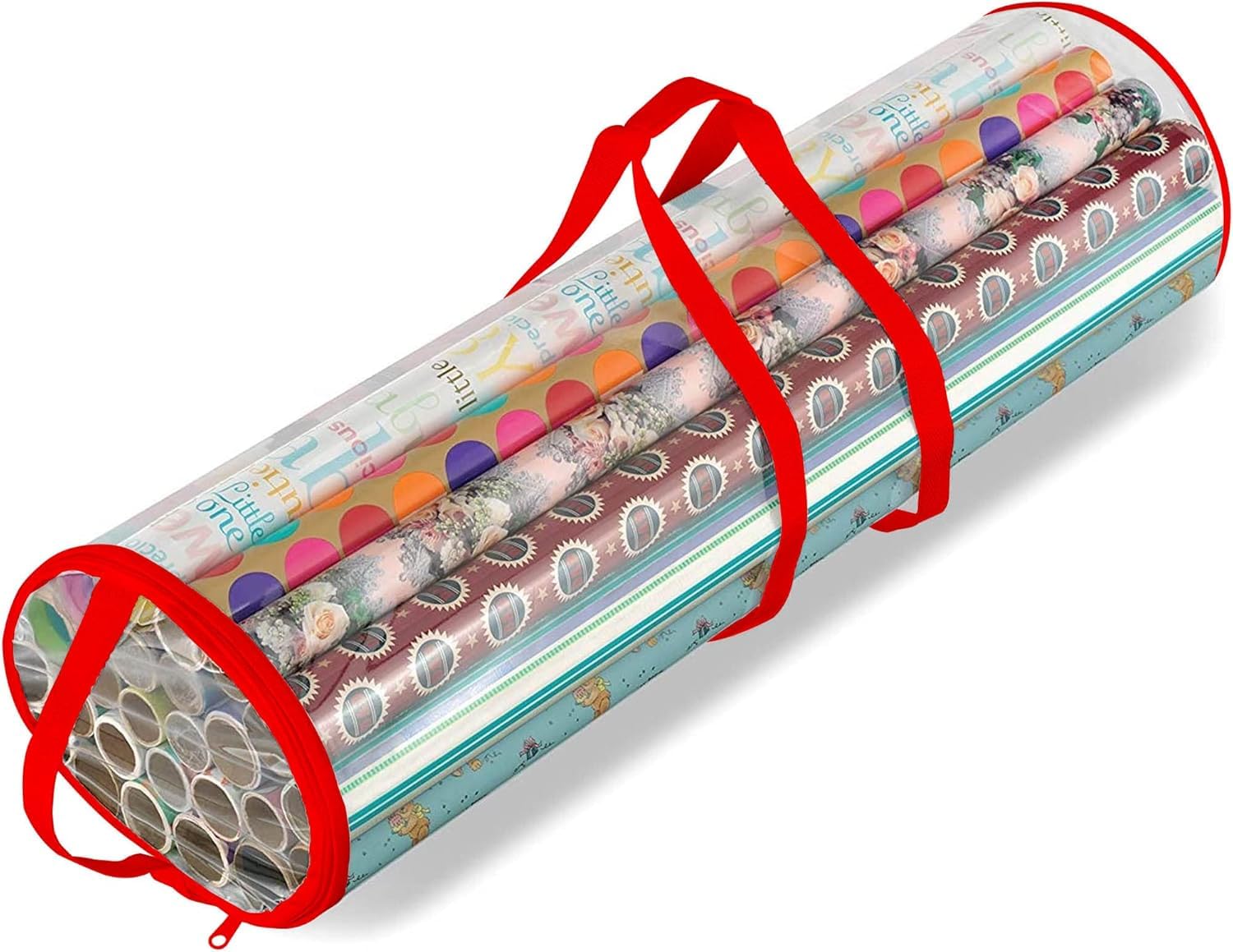 RAM ONLINE Cylinder Gift Wrap Storage Bag - Clear, Space-Efficient, Holds Up to 30 Rolls 3