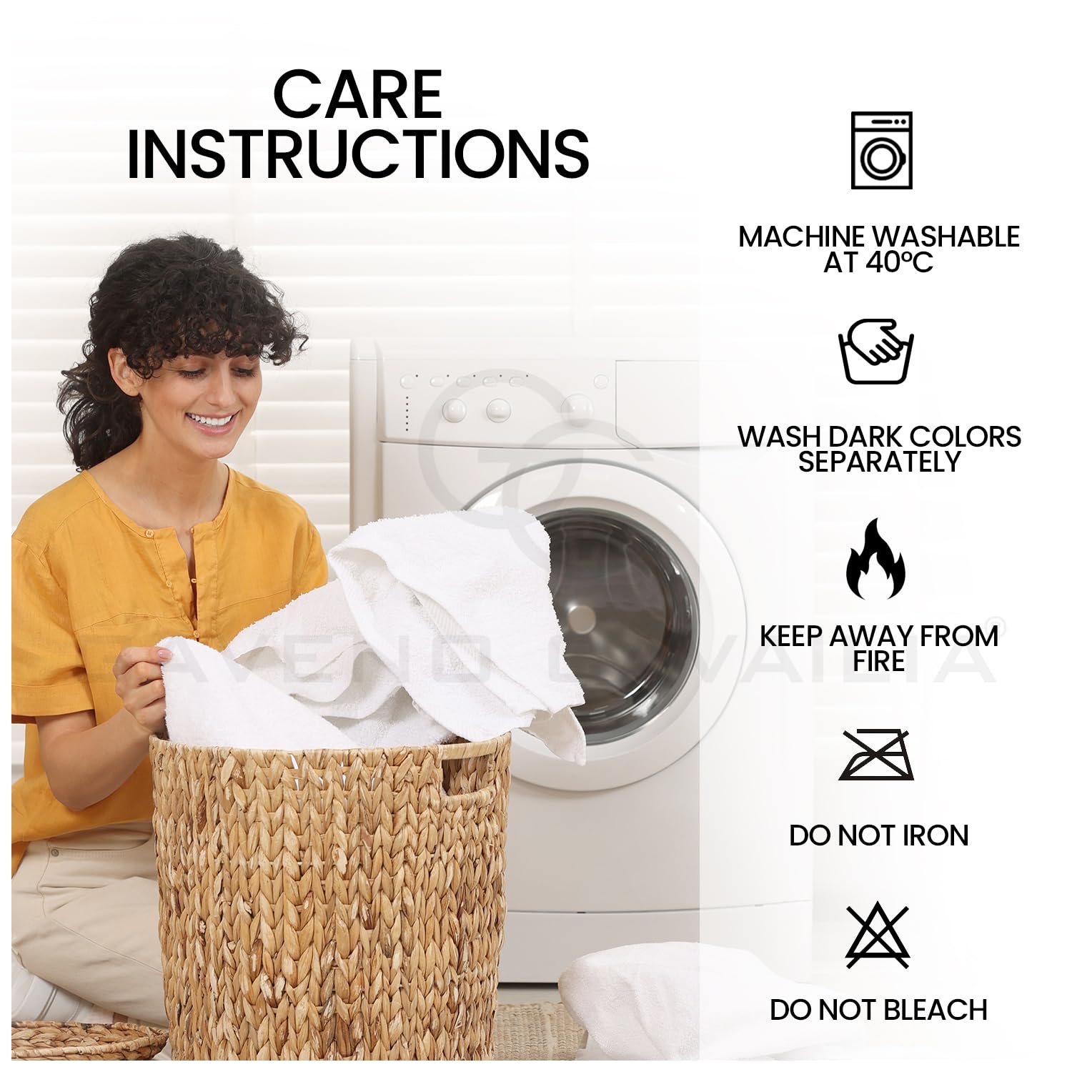 GC GAVENO CAVAILIA 8 Piece Towel Set - 450 GSM Quick Dry Cotton | Natural Color | Includes 4 Face, 2 Hand, 2 Bath Towels 6