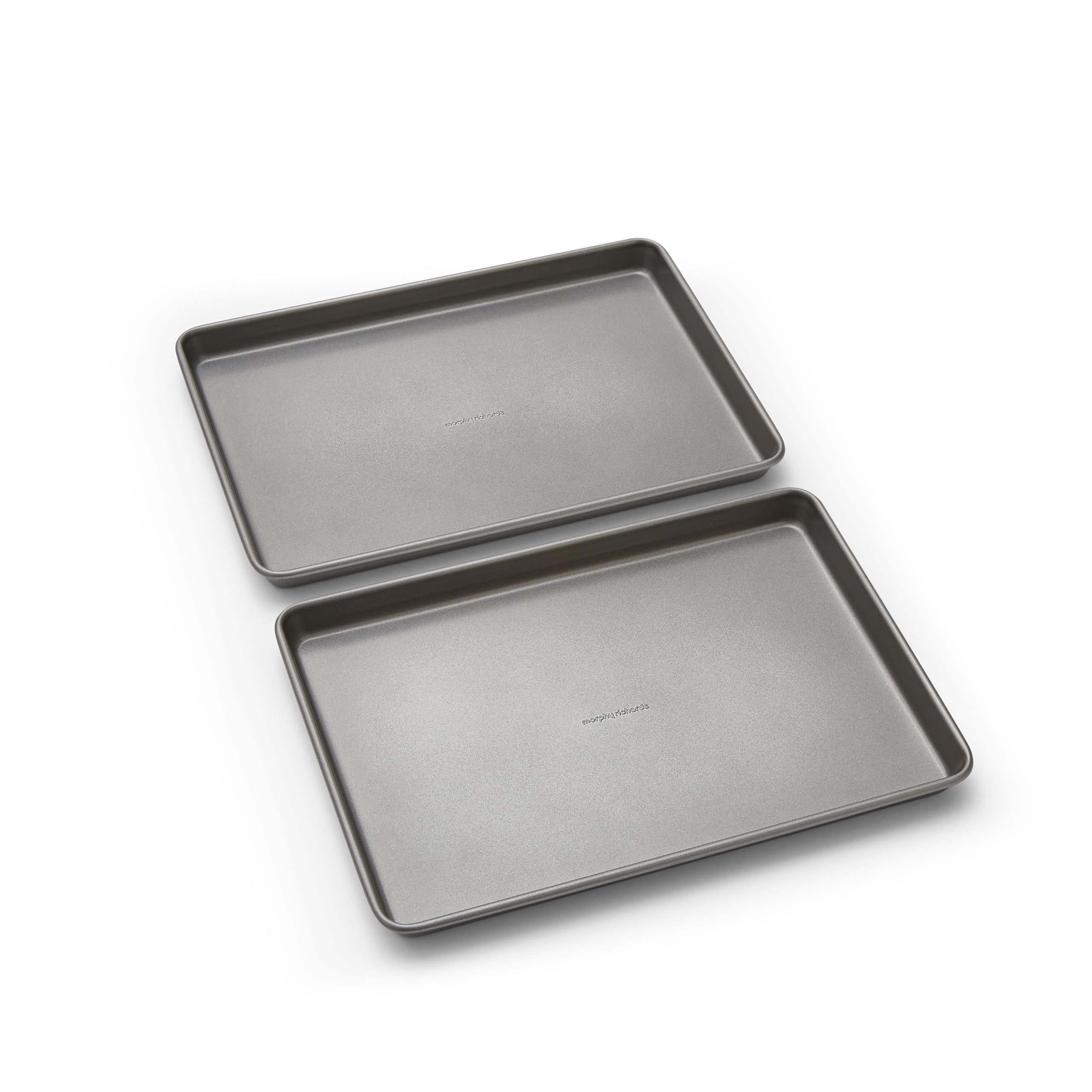 Morphy Richards 2 Piece Carbon Steel Oven Tray Set - Heavy Duty Non-Stick | Oven Safe to 230°C 1