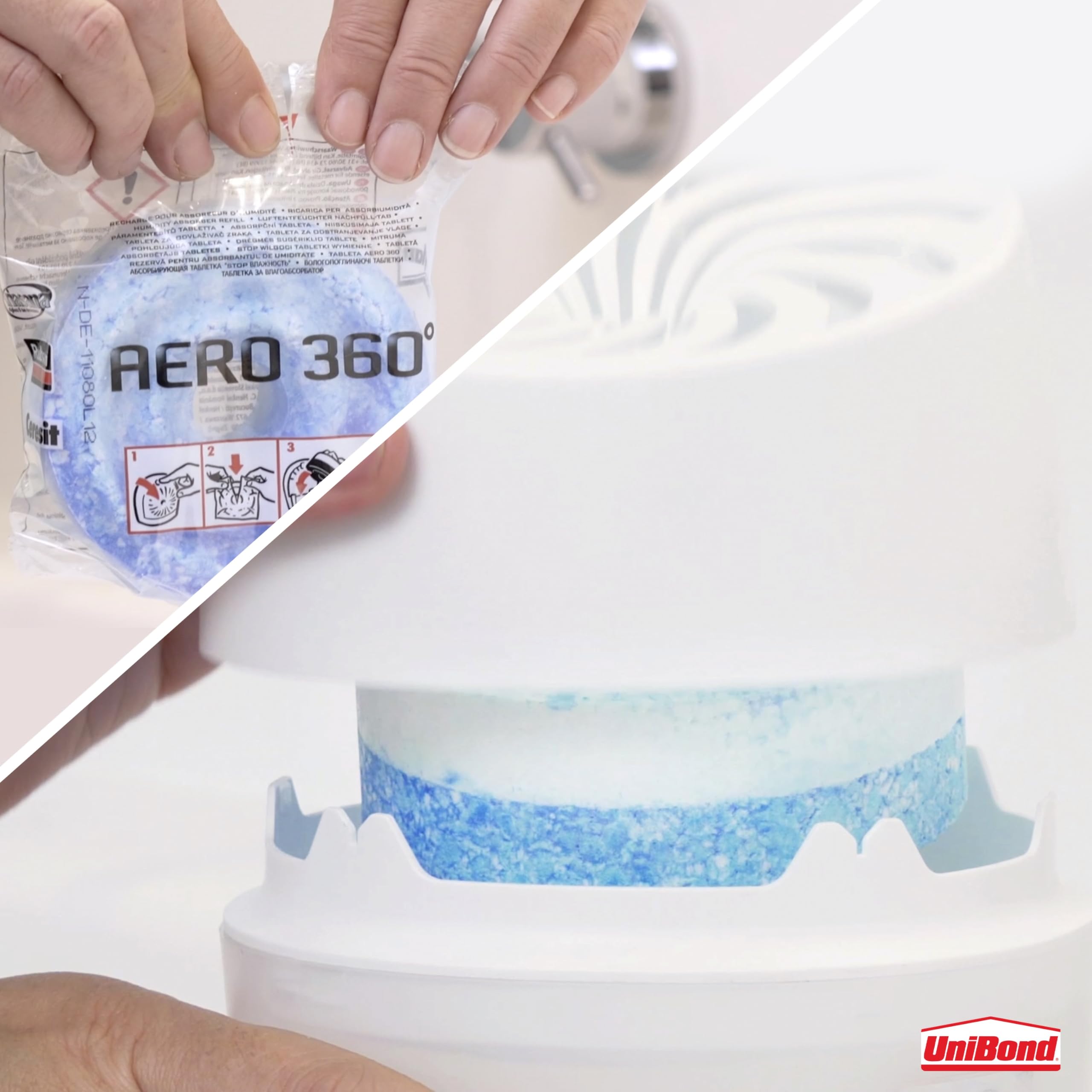 Unibond AERO 360° Humidity Absorber with 1x Refill - Controls Moisture & Odour | Up to 20m² 8