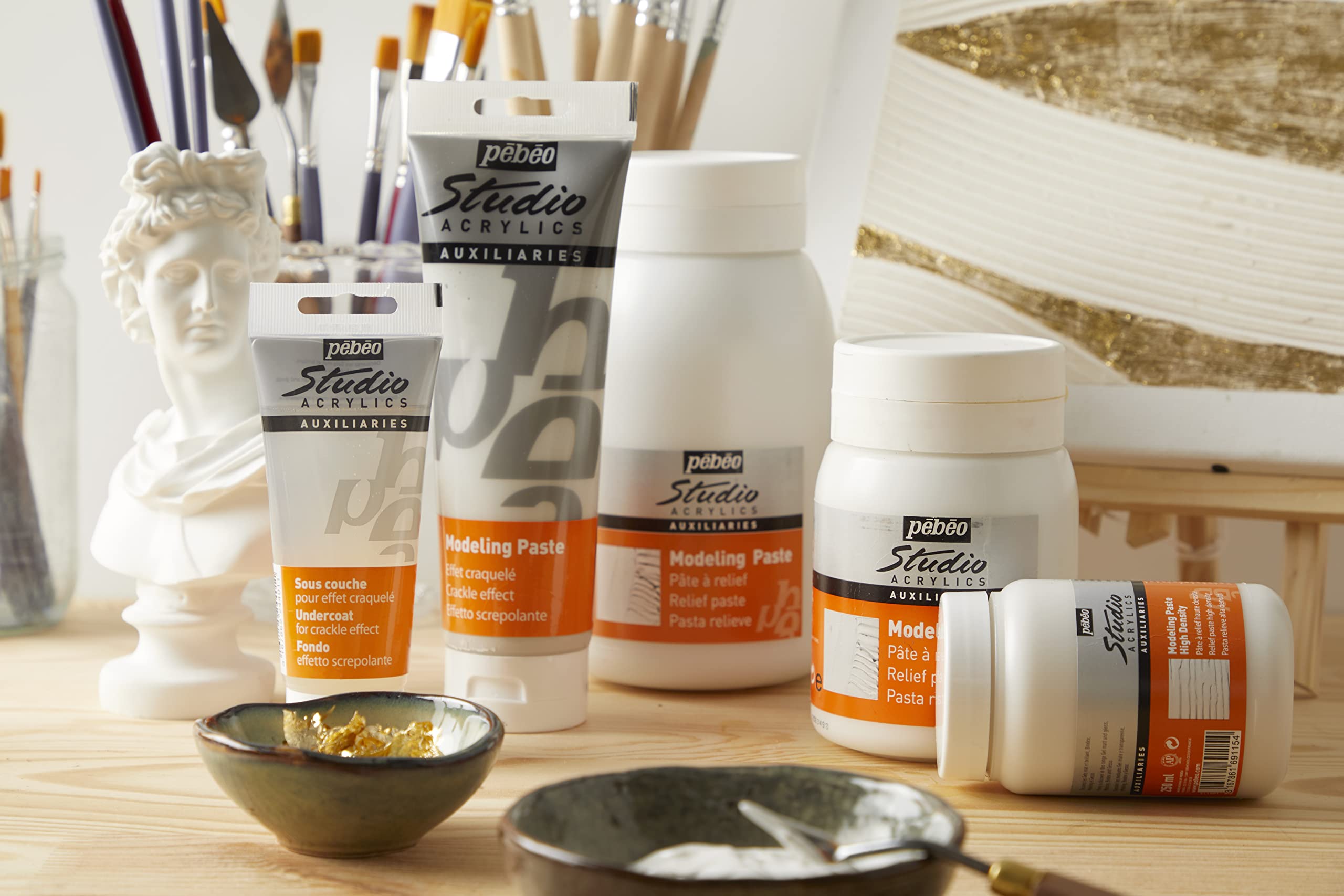 PEBEO Studio Acrylics High Viscosity Modeling Paste - White, 100 ml, Air Drying 2