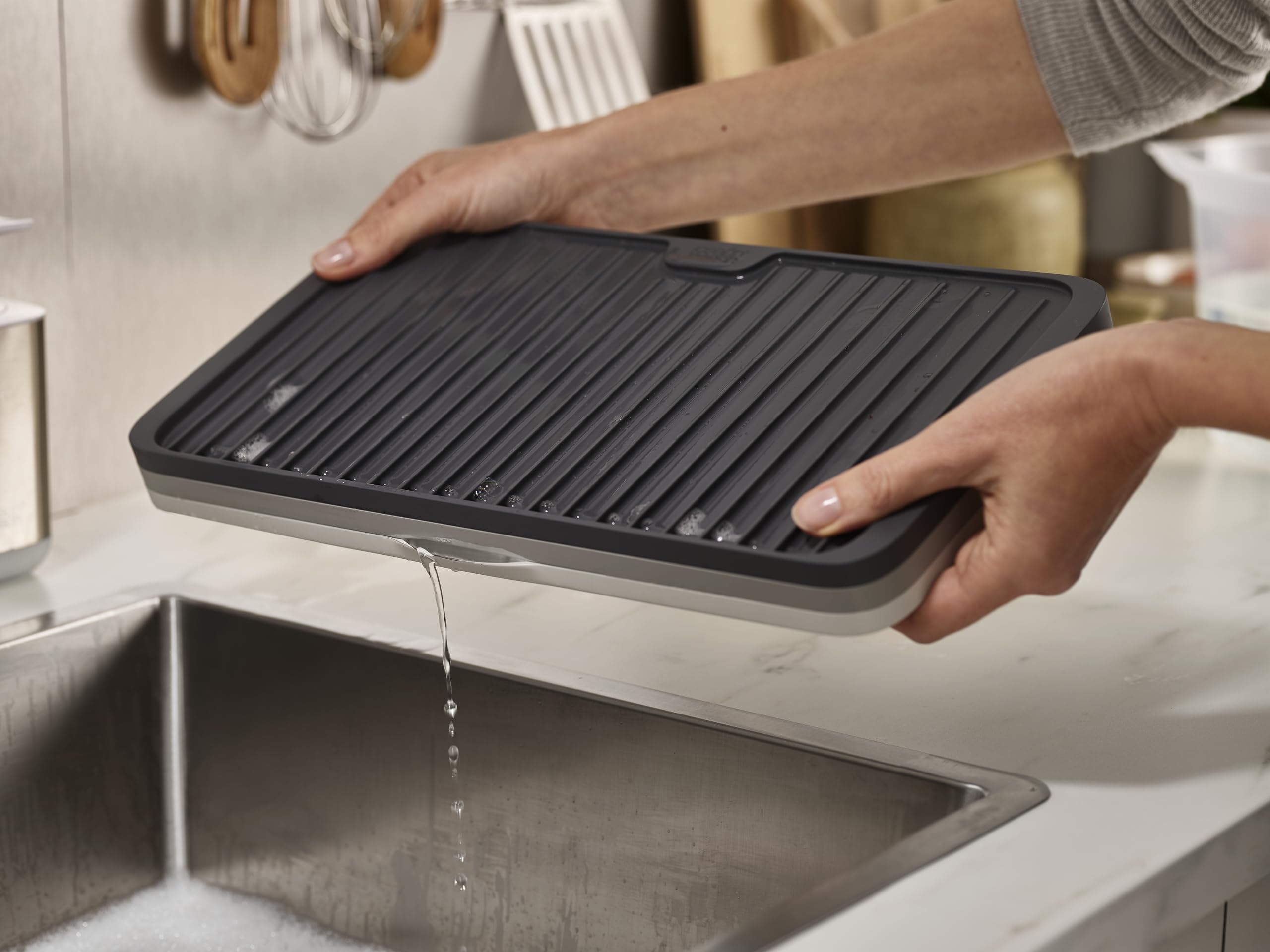 Joseph Joseph Expandable Dish Drainer - Grey Plastic | Collapsible for Compact Storage 5