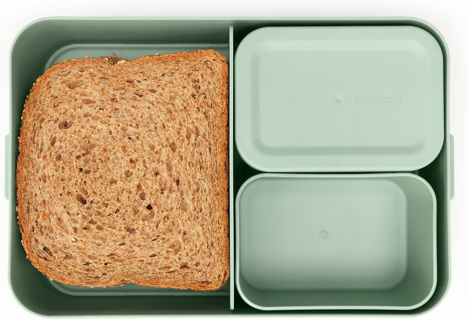 Brabantia Make & Take Lunch Box Bento - 2L Capacity, Jade Green | Microwave/Freezer Safe 5