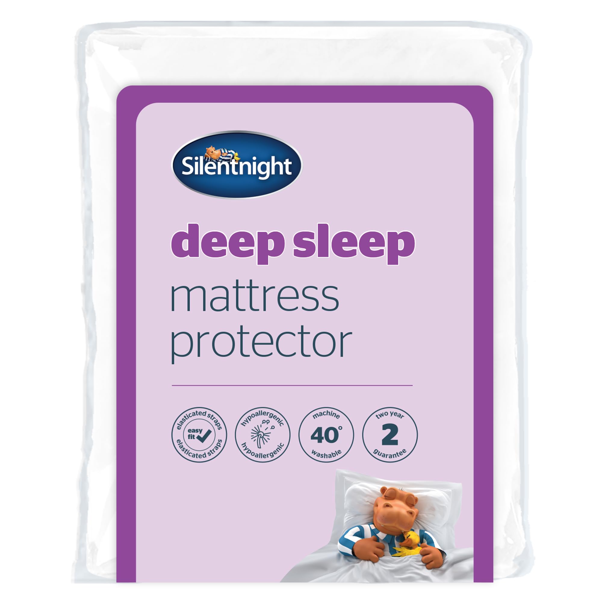 Silentnight Deep Sleep Quilted Mattress Protector - King Size, White | Hypoallergenic 1