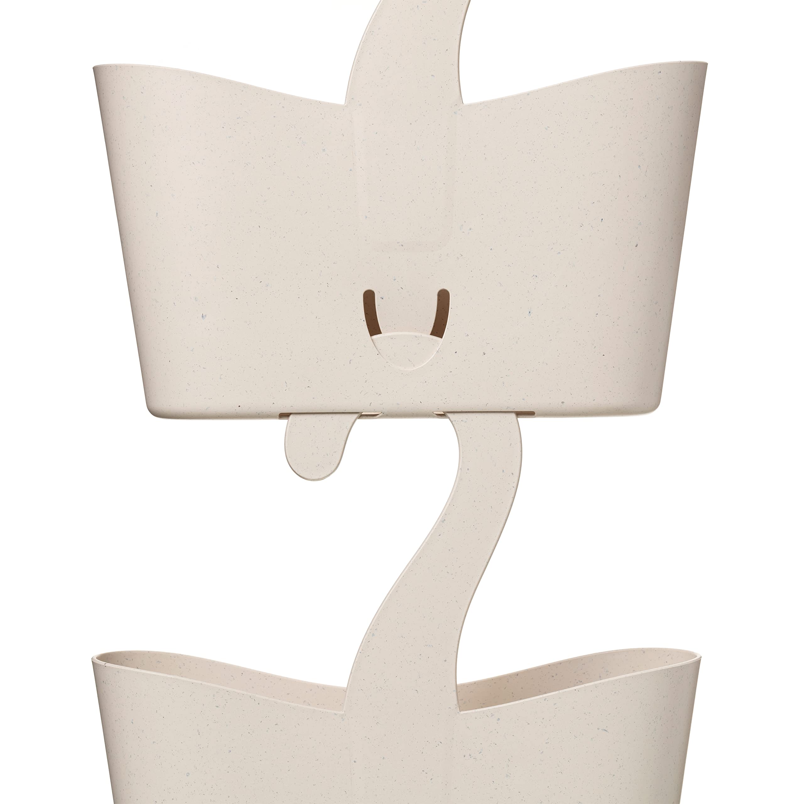 TATAY Multifunctional Shower Caddy - No-Drill Hanging Basket | Stackable | Beige Polypropylene 5