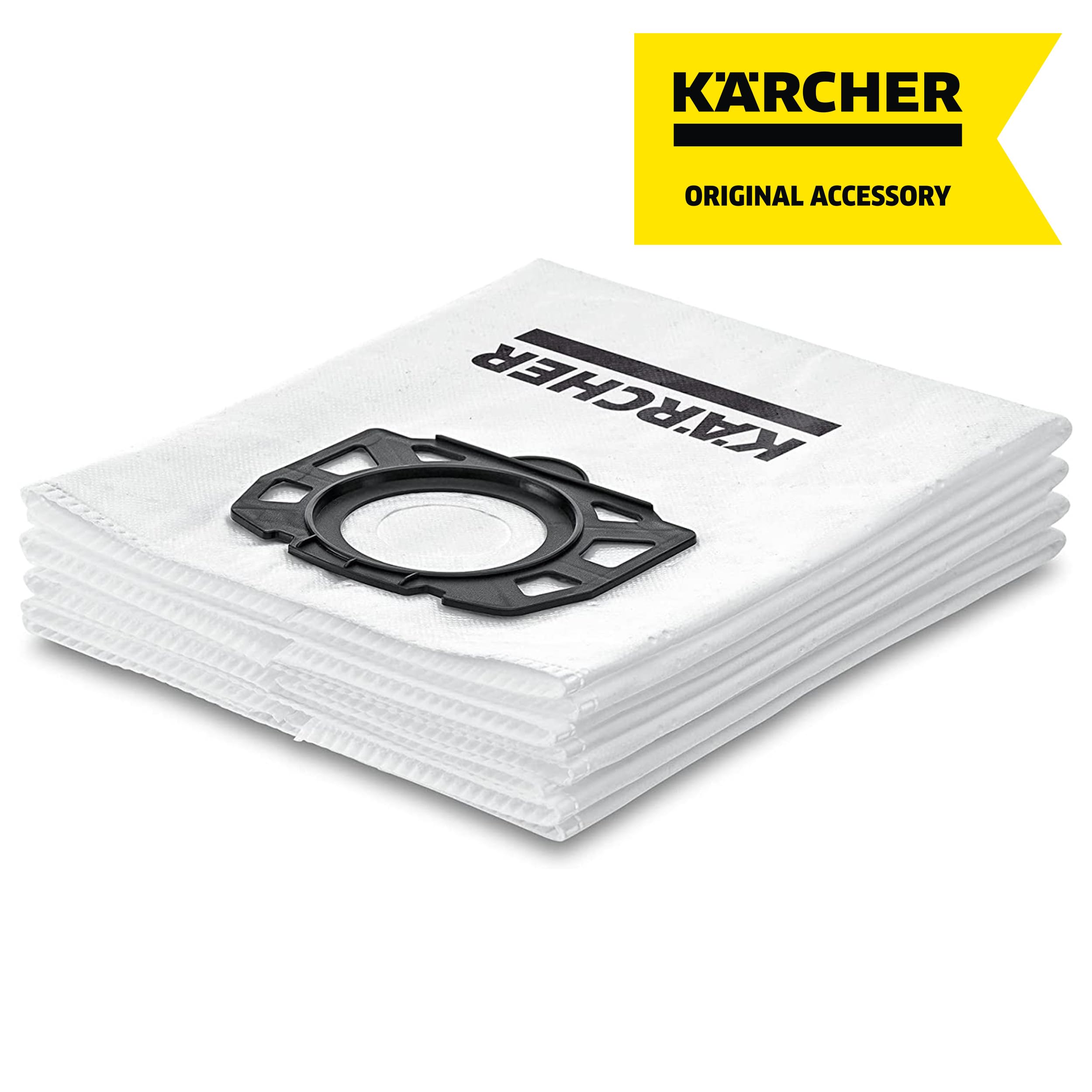 Kärcher Fleece Filter Bag Set (4 Pieces) - Extremely Tear-Resistant for WD/KWD/MV Series Vacuums 5