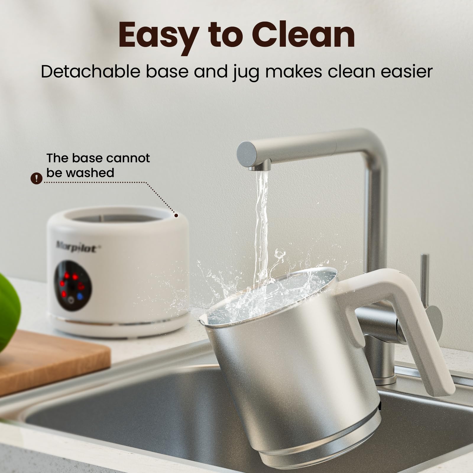 morpilot Automatic Milk Frother - 6-in-1 Functions, 500ML Capacity, Stainless Steel | White 5