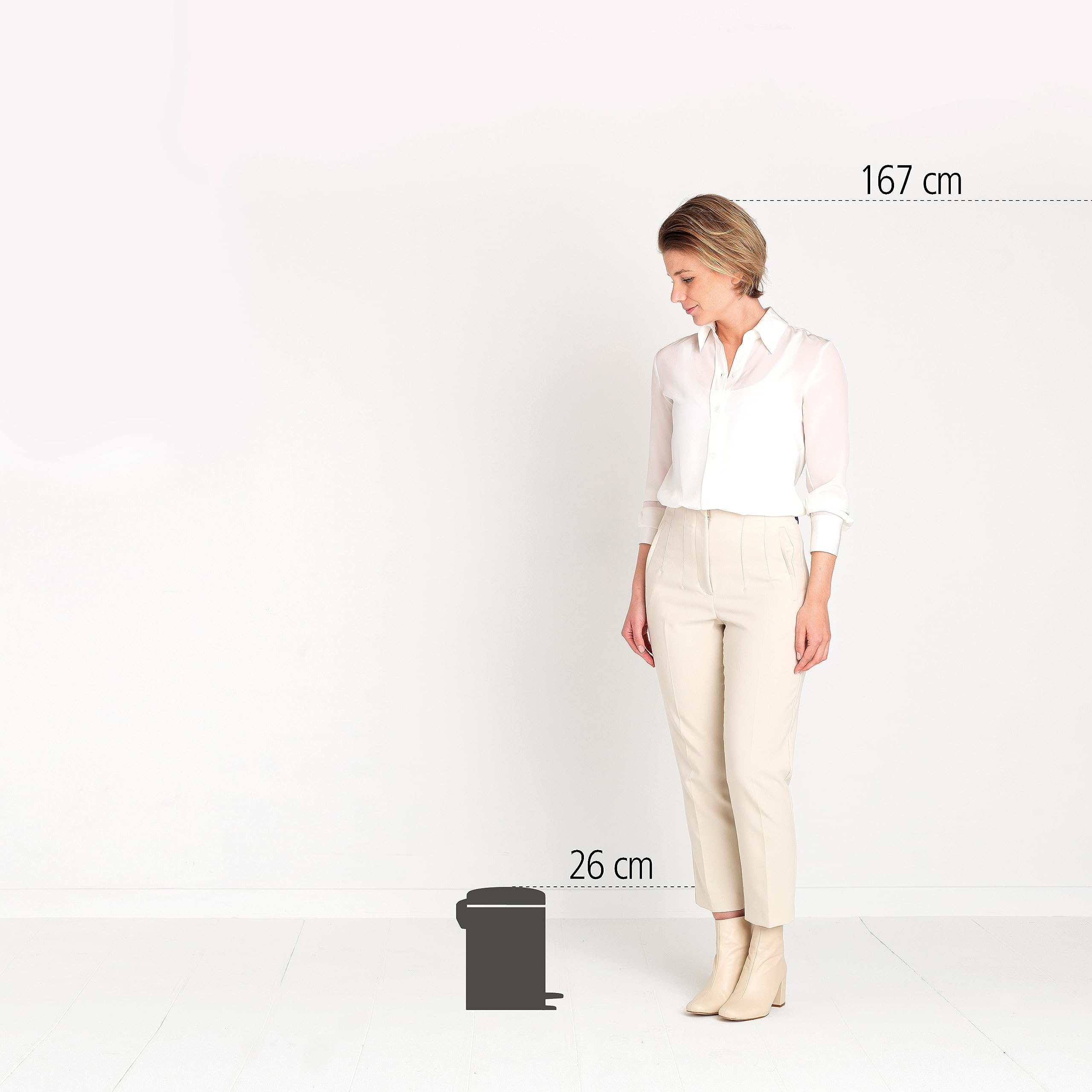Brabantia NewIcon Pedal Bin - 3 L Capacity | Brilliant Steel Finish | Soft-Closure Lid 7
