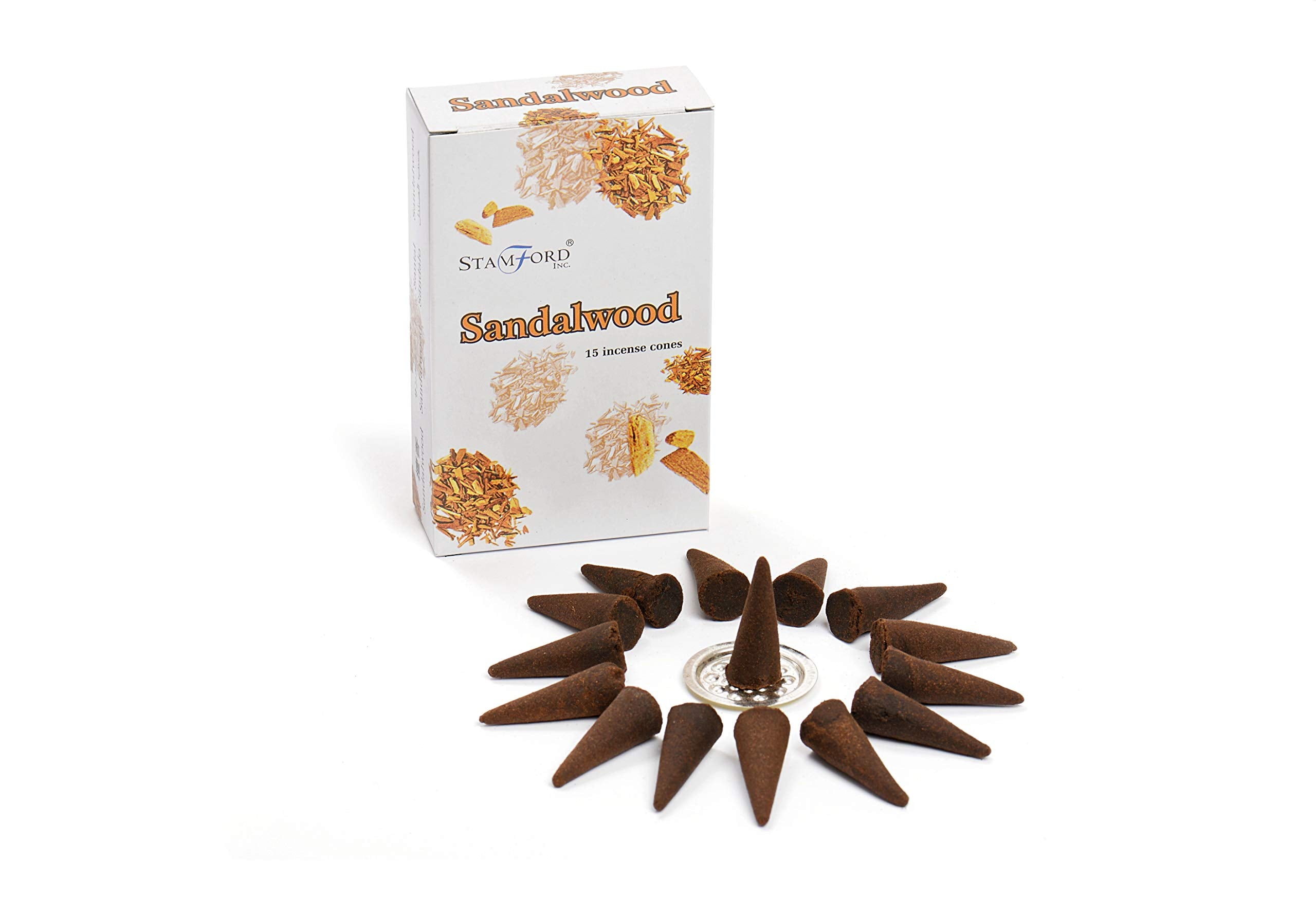 STAMFORD INC. Sandalwood Incense Cones - 180 Cones Total (12 Packs x 15) | Made in India 2