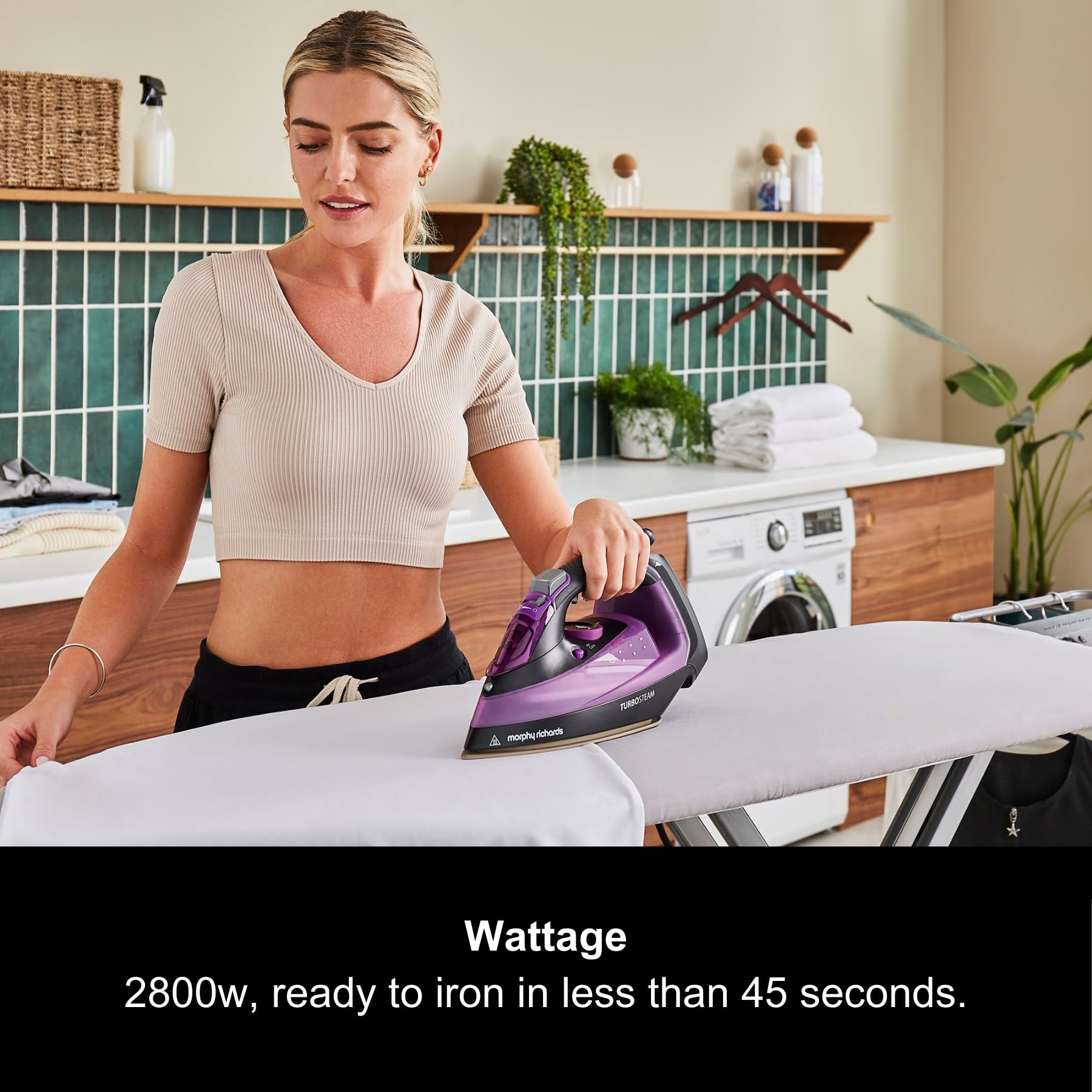 Morphy Richards Turbosteam Steam Iron - 2800W Power | 170g Boost | 380ml Tank | Ceramic Soleplate 3