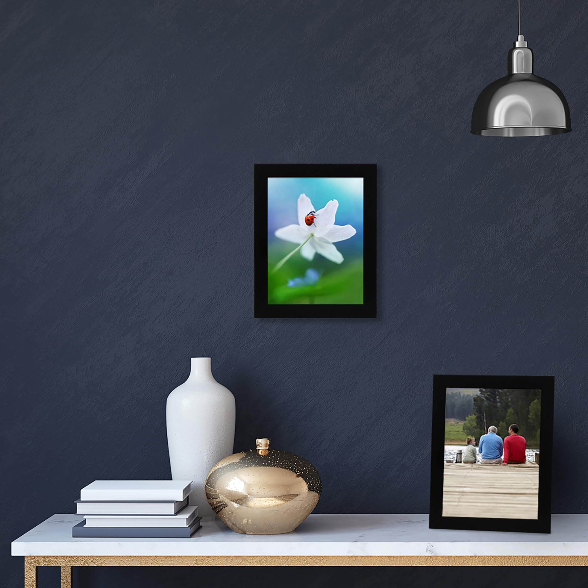 Americanflat A5 Picture Frames in Black - Set of 2 | Engineered Wood | Shatter Resistant Glass | Wall & Tabletop Display 9