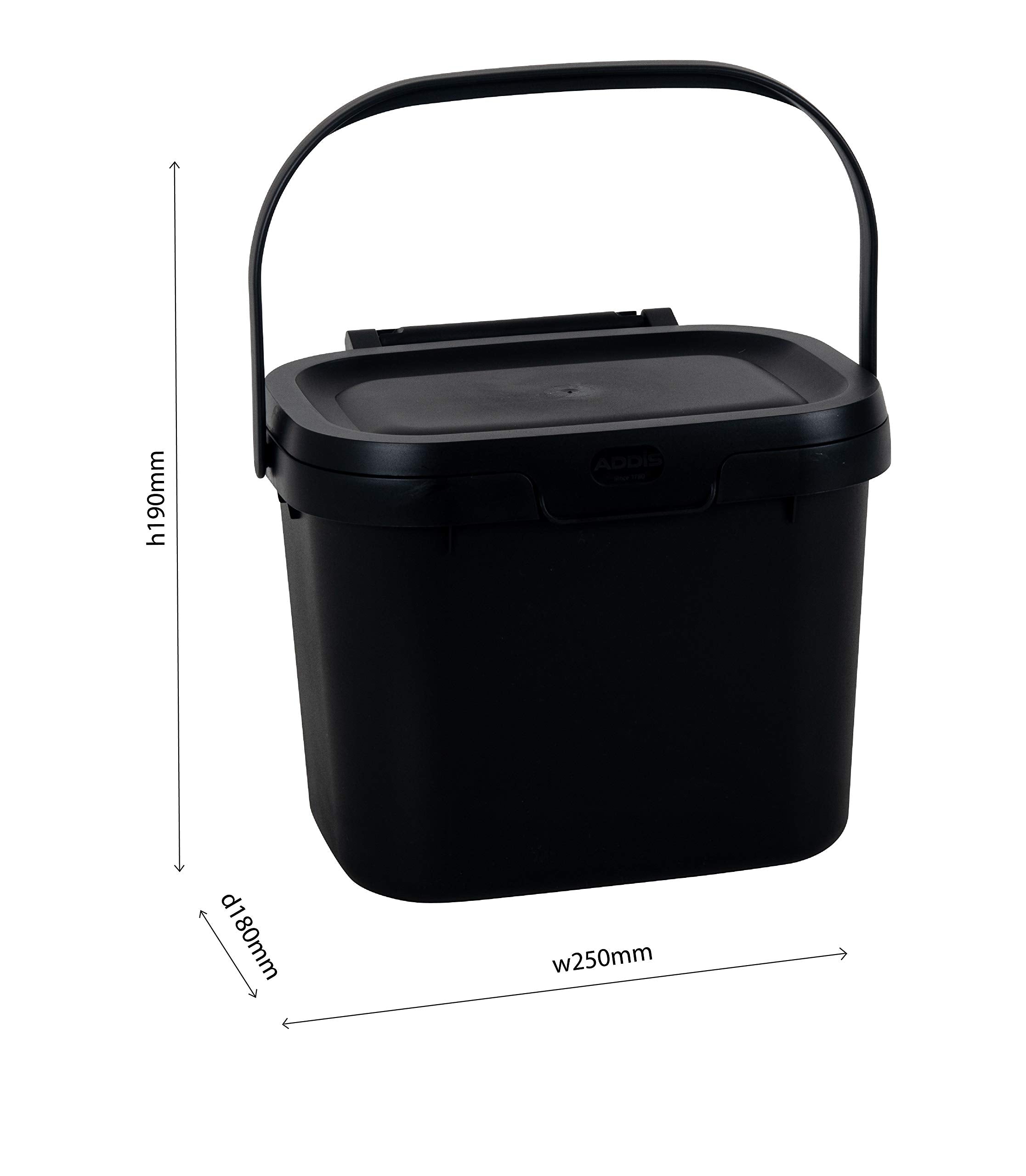 Addis Everyday Kitchen Food Waste Compost Caddy Bin - 4.5L Capacity | Air Blue | BPA Free 4