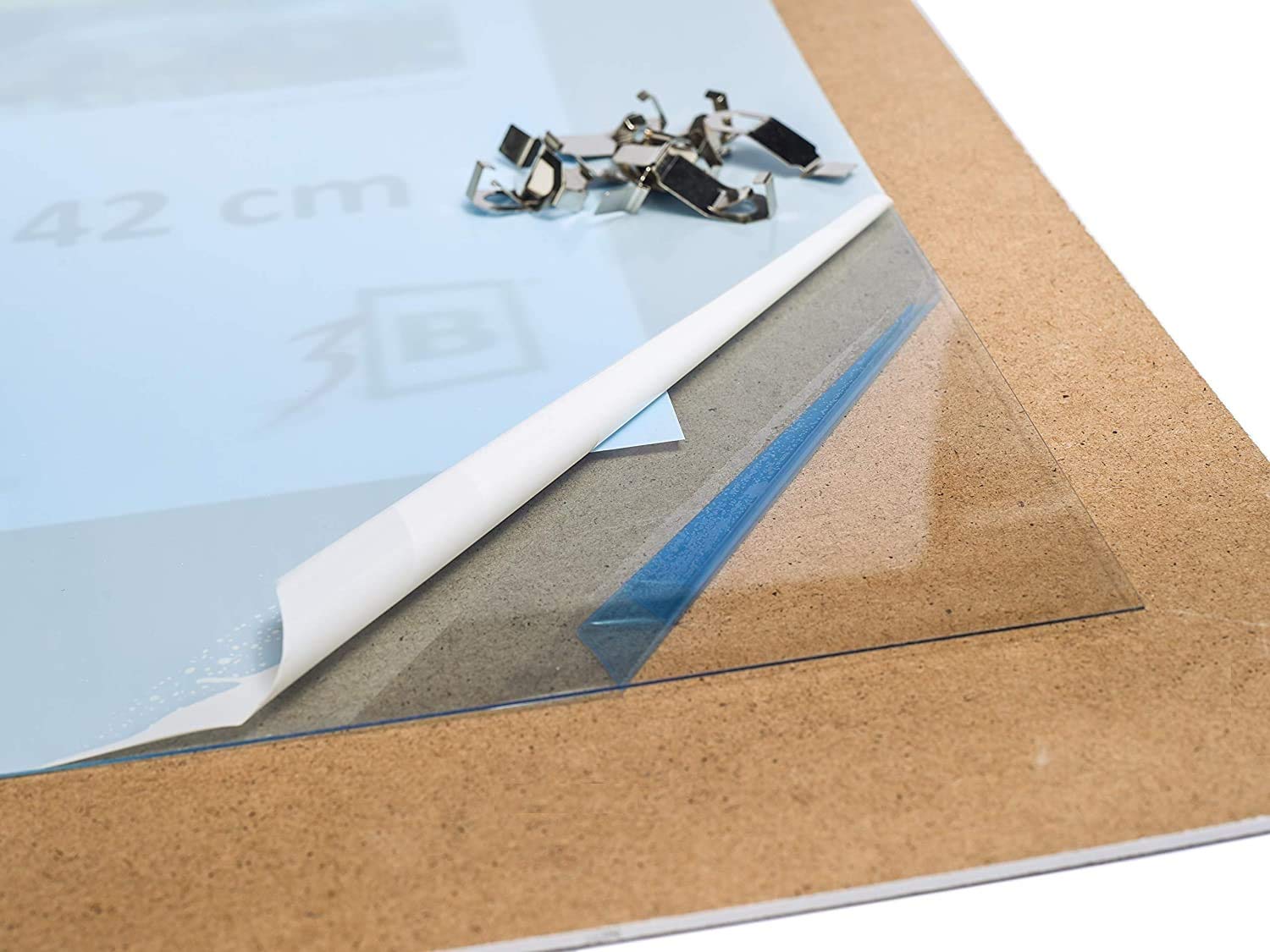 Habercrafts A4 Clip Frame - Shatter Resistant Styrene Cover | MDF Backing | Pack of 1 4