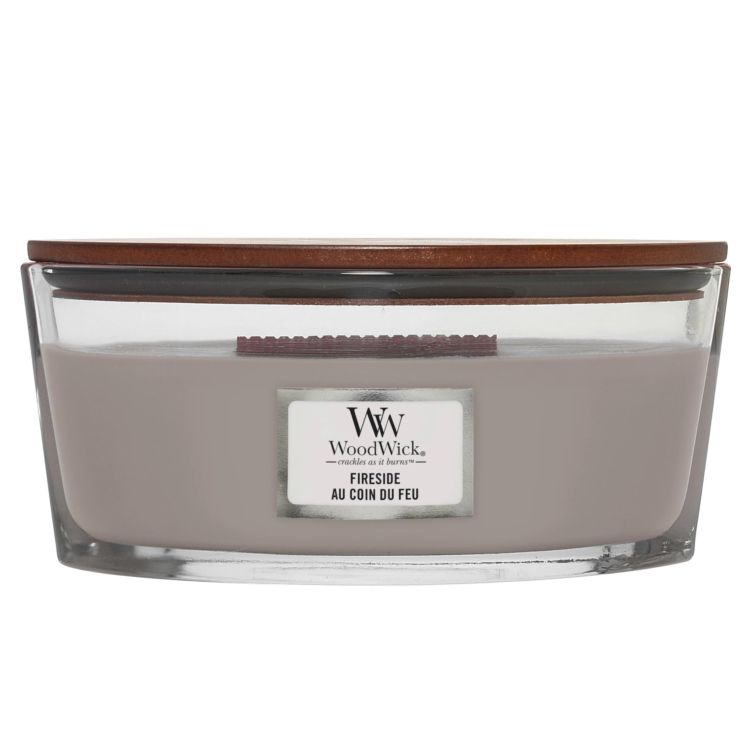 Woodwick Fireside Scented Candle - Ellipse Shape | 454g | Up to 50 Hours Burn Time