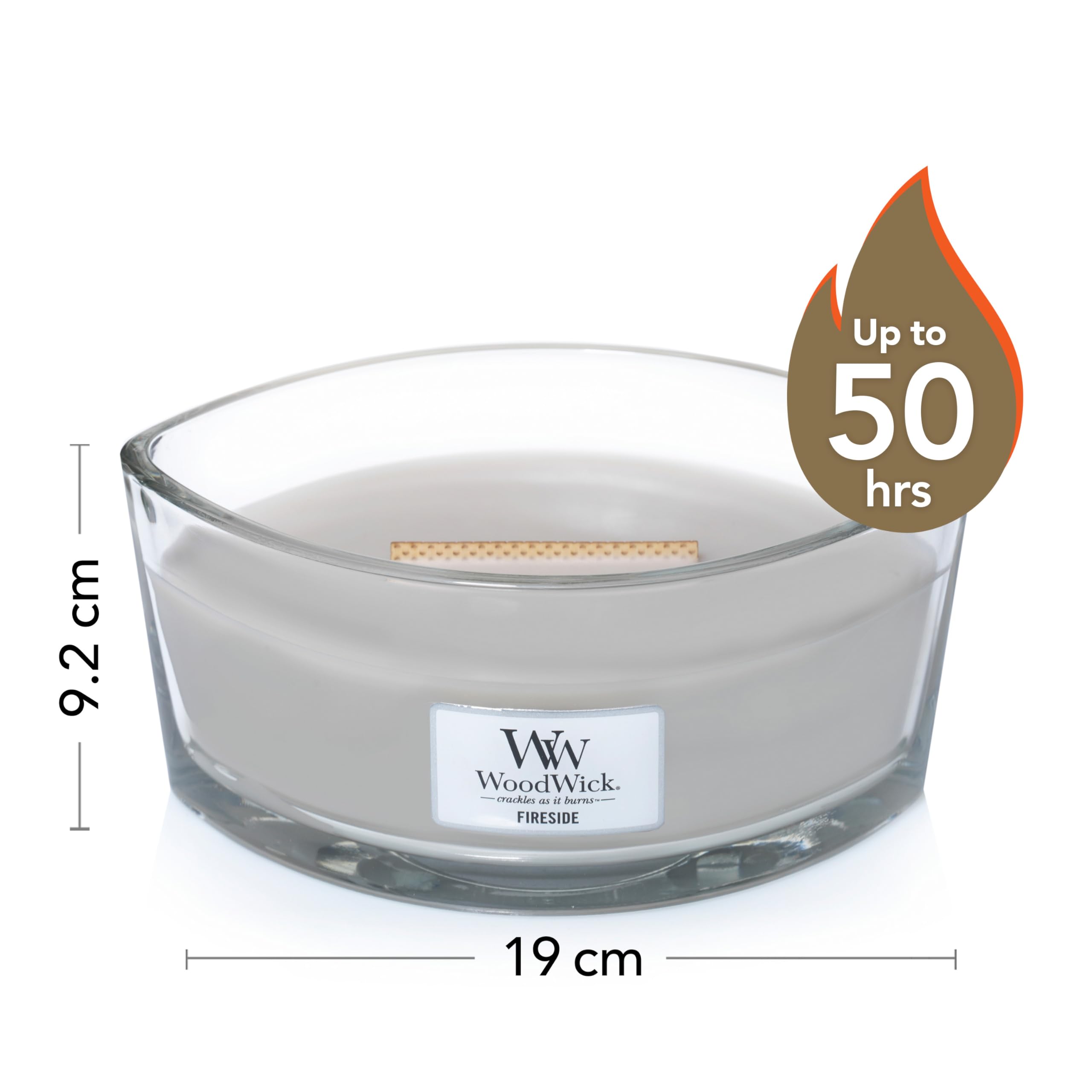 Woodwick Fireside Scented Candle - Ellipse Shape | 454g | Up to 50 Hours Burn Time 3