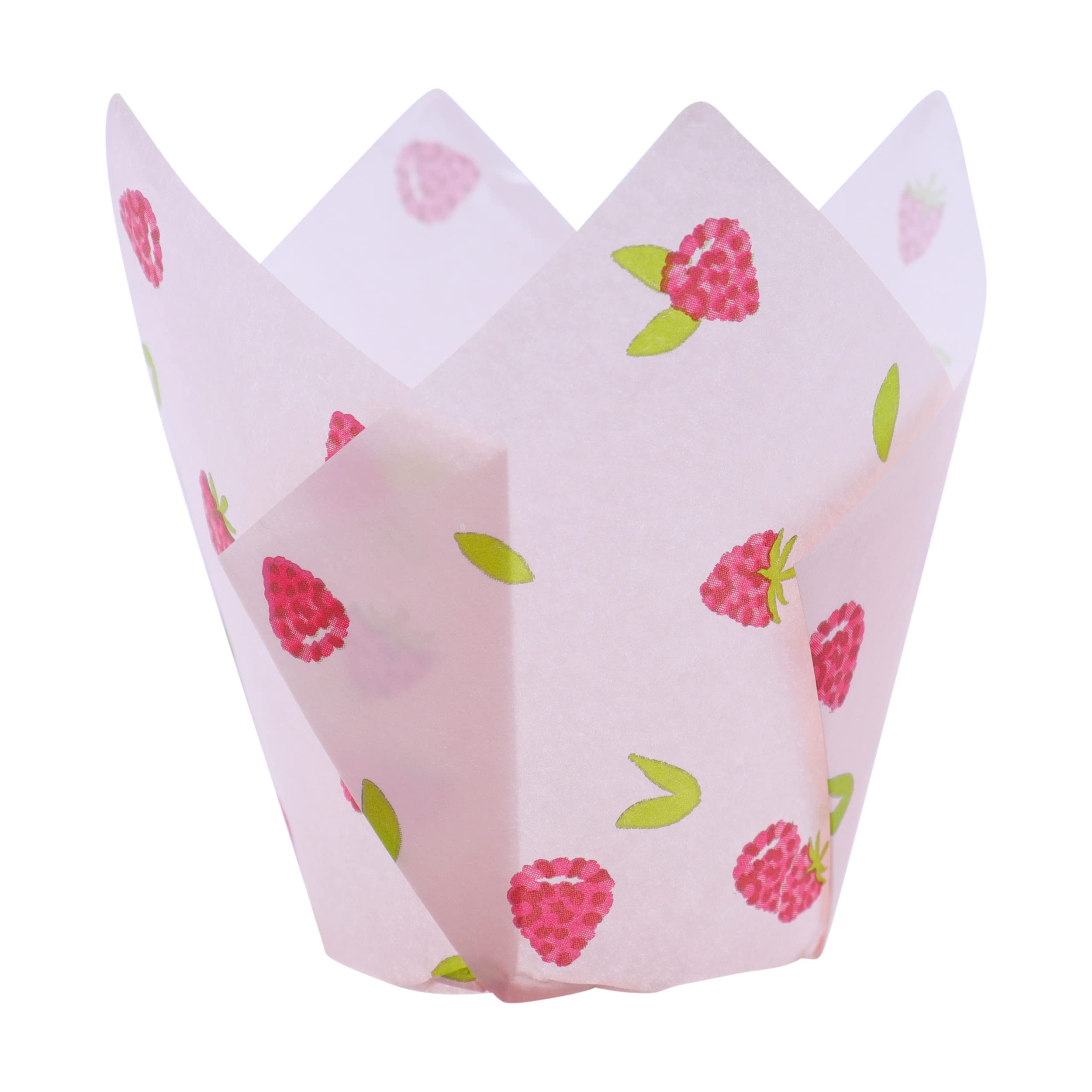 PME Tulip-Shaped Muffin Cases - Raspberry Color | 24 Count | 10cm Diameter 1