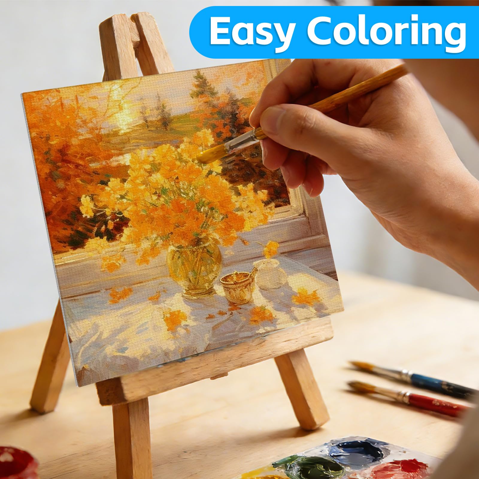 MOXYOY Canvas Panels for Painting - 6 Pcs Square, 20x20cm (8x8) | Acid-Free Cotton 7