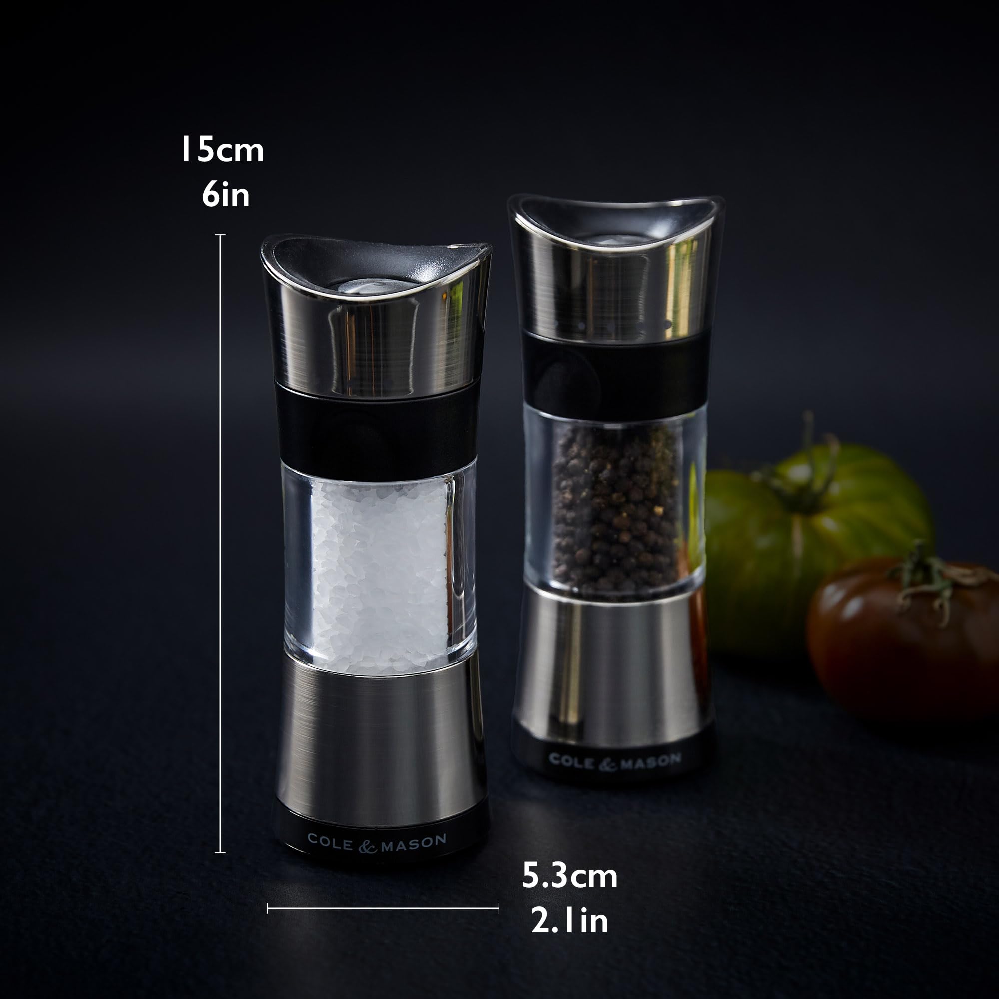 Cole & Mason H306598P Precision Horsham Inverta Salt and Pepper Mill Gift Set | Manual Grinders | 15 cm Tall | Chrome 9