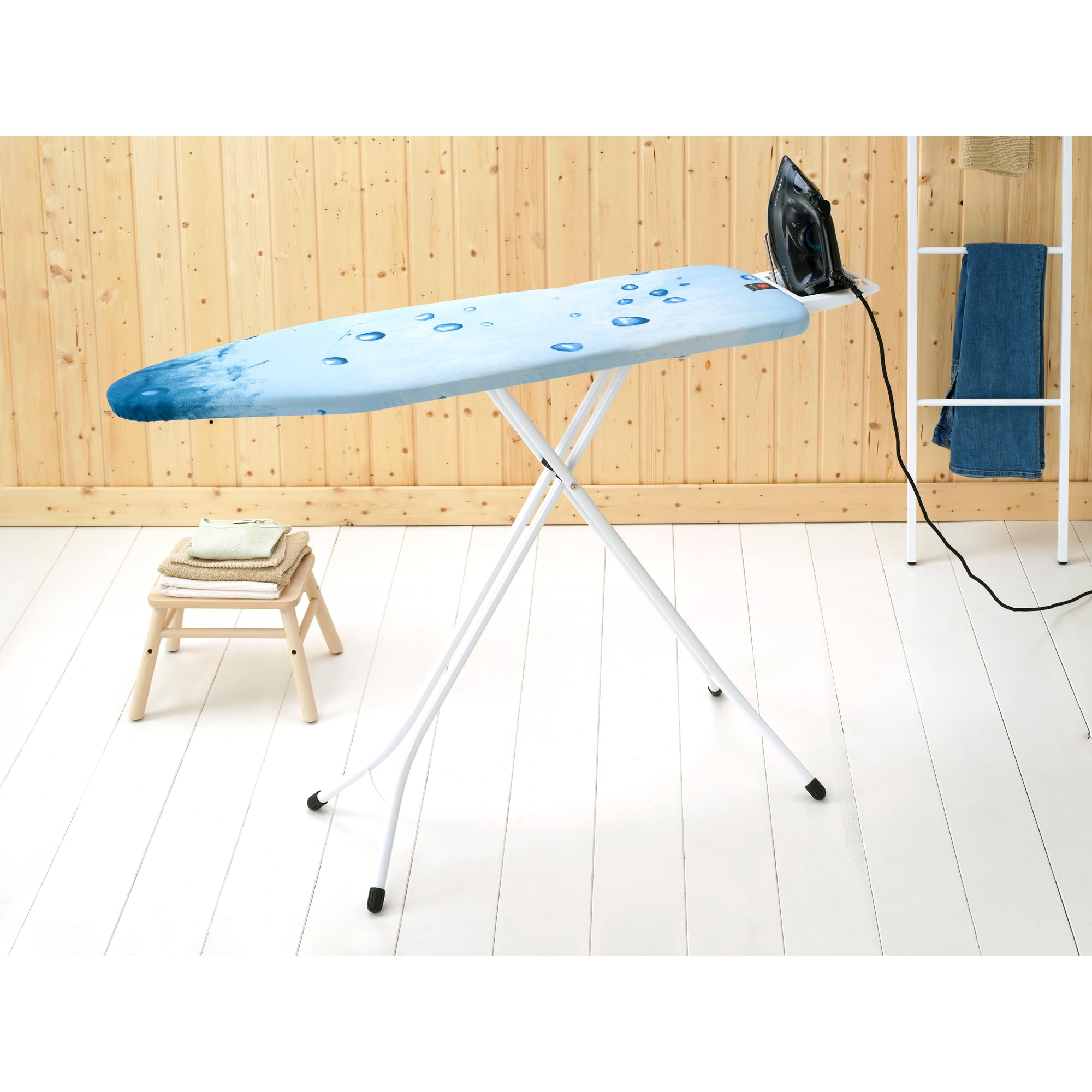 Brabantia Ironing Board B - 124x38 cm | Steam Iron Rest | Adjustable Height | Ice Water 6