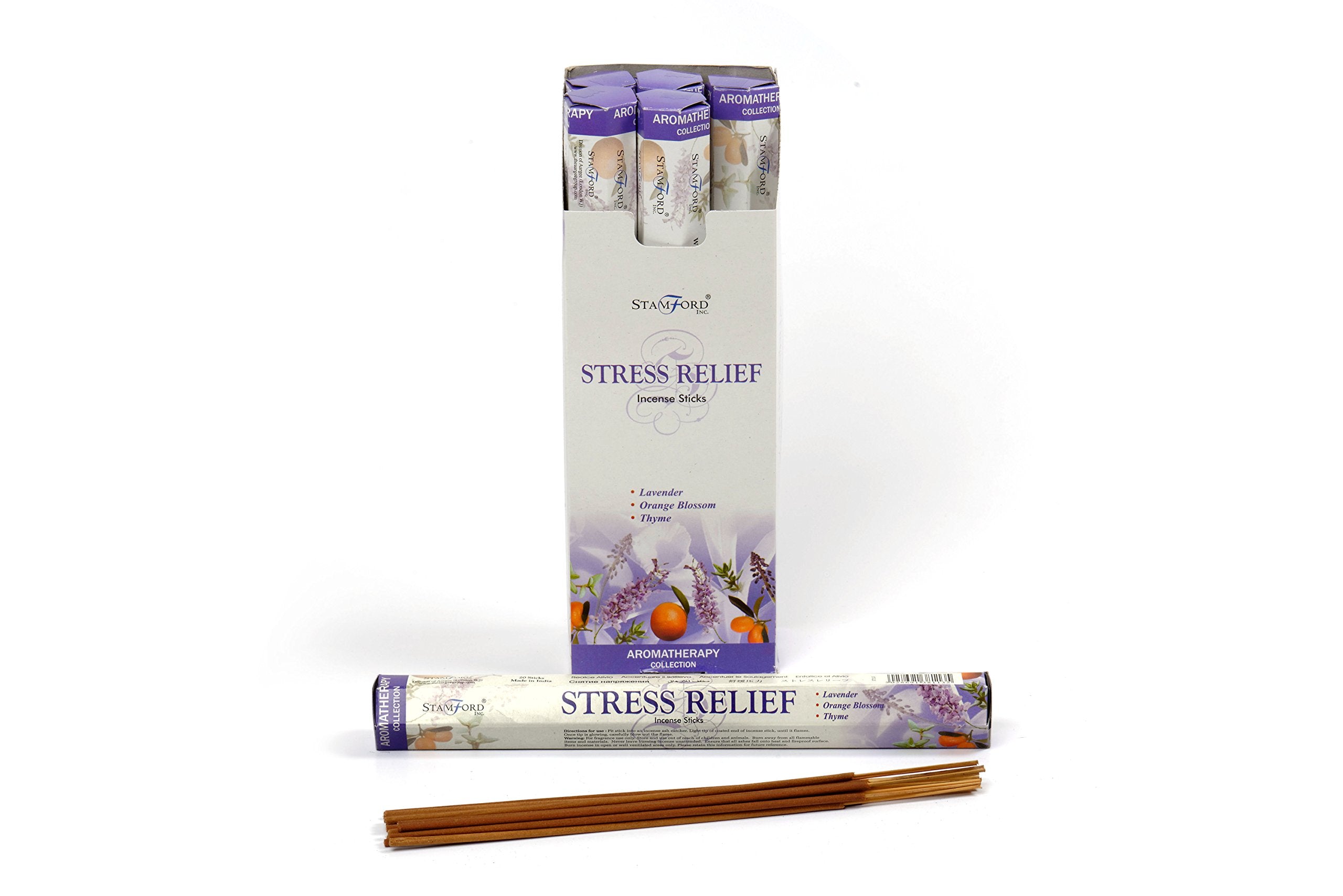STAMFORD INC. Stress Relief Incense Sticks - 120 Sticks Total (6 Packs x 20) | Floral Scent 2