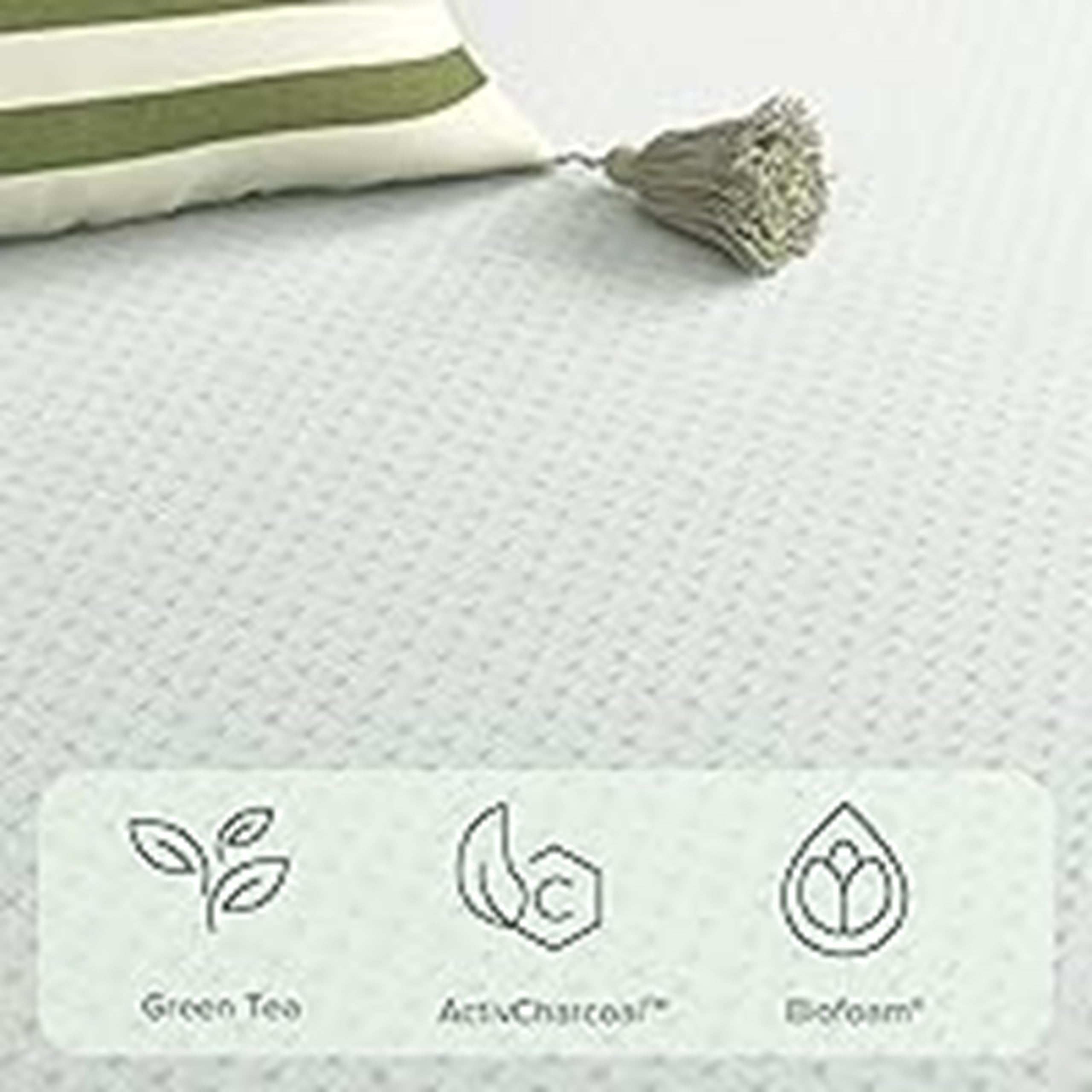 Zinus Memory Foam Mattress - Single (90x190cm) | 5'' Height | Medium Firm Orthopaedic Support | Green Tea Infused 4