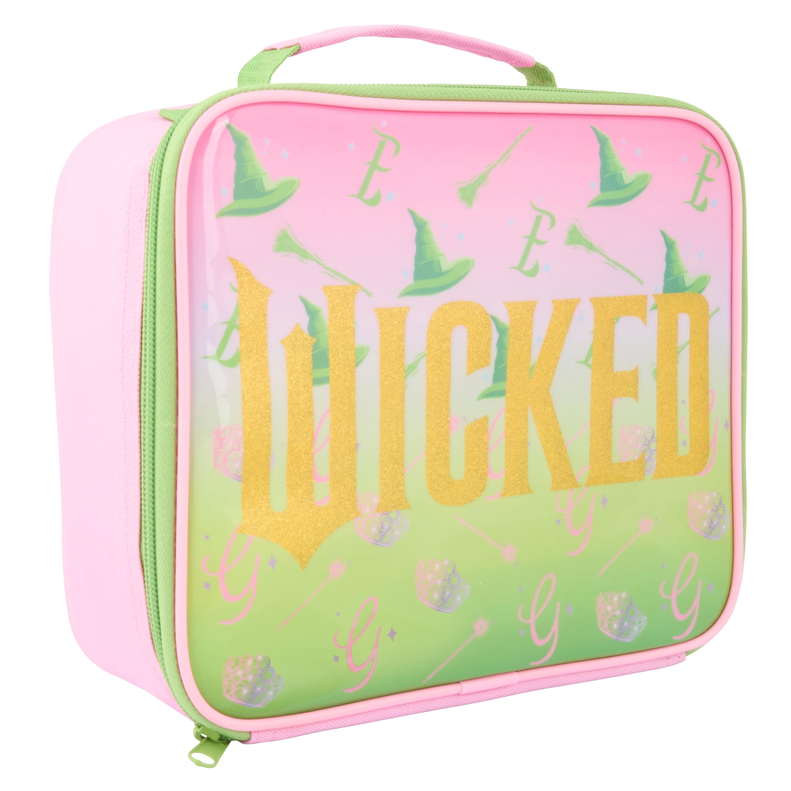 Wicked Insulated Lunch Bag - Officially Licensed Wicked 2 Movie Design | Leakproof, Durable, Pink & Green 2