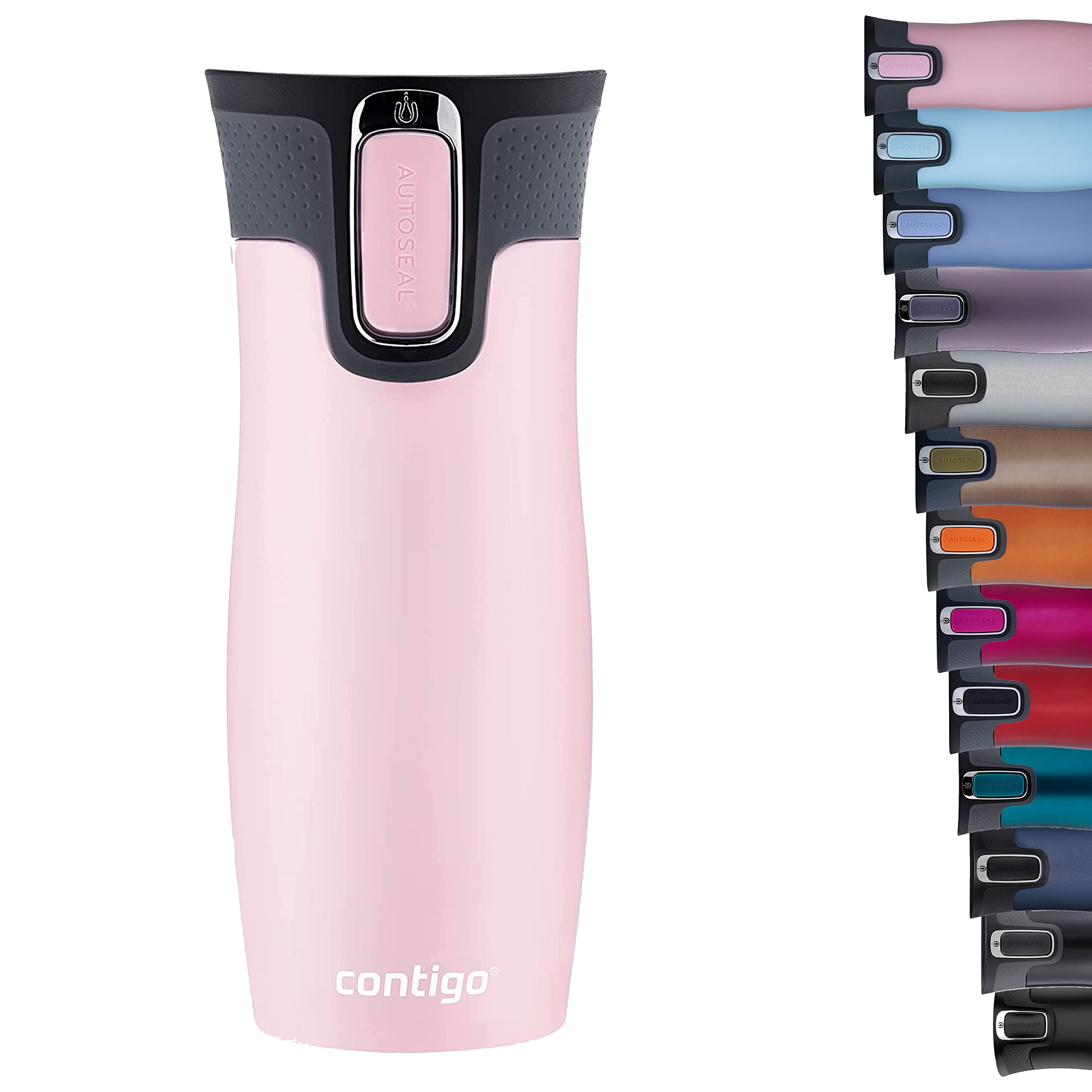 Contigo West Loop Autoseal Insulated Travel Mug - 470 ml, Millennial Pink | Leak Proof