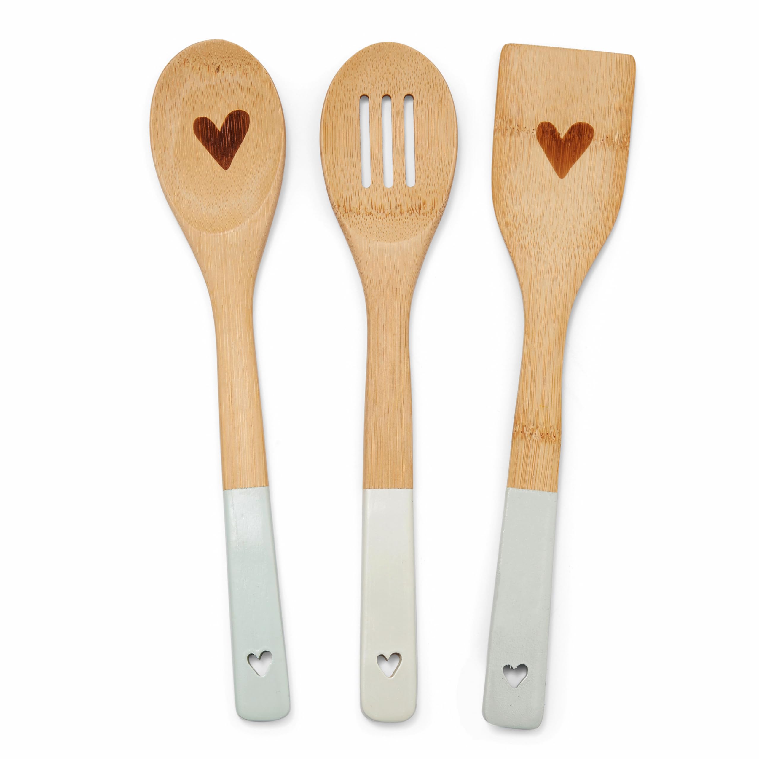 Cooksmart Homestead Bamboo Wooden Spoon Set of 3 | Eco-Friendly & Durable