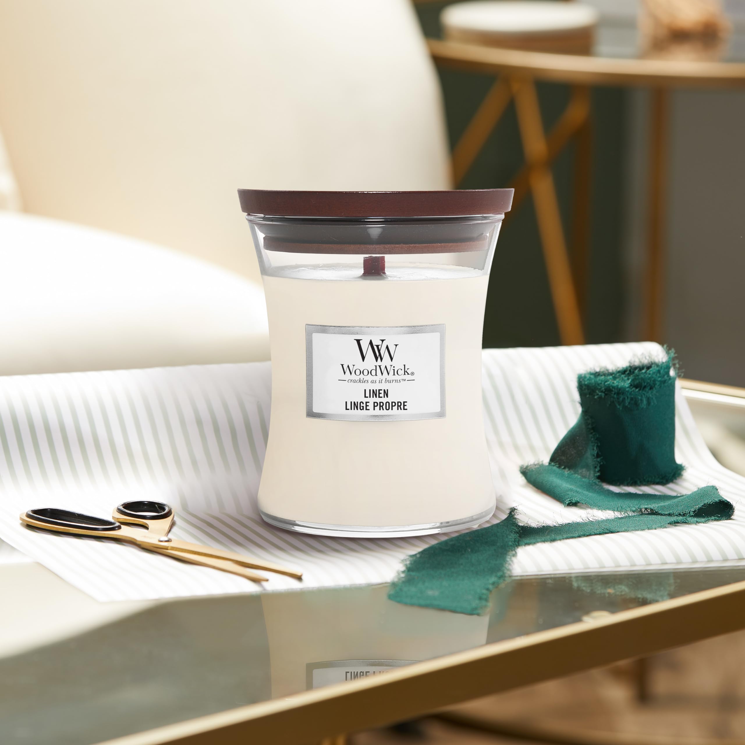 WoodWick Medium Hourglass Trilogy Scented Candle - Calming Retreat | Crackling Wooden Wick 5