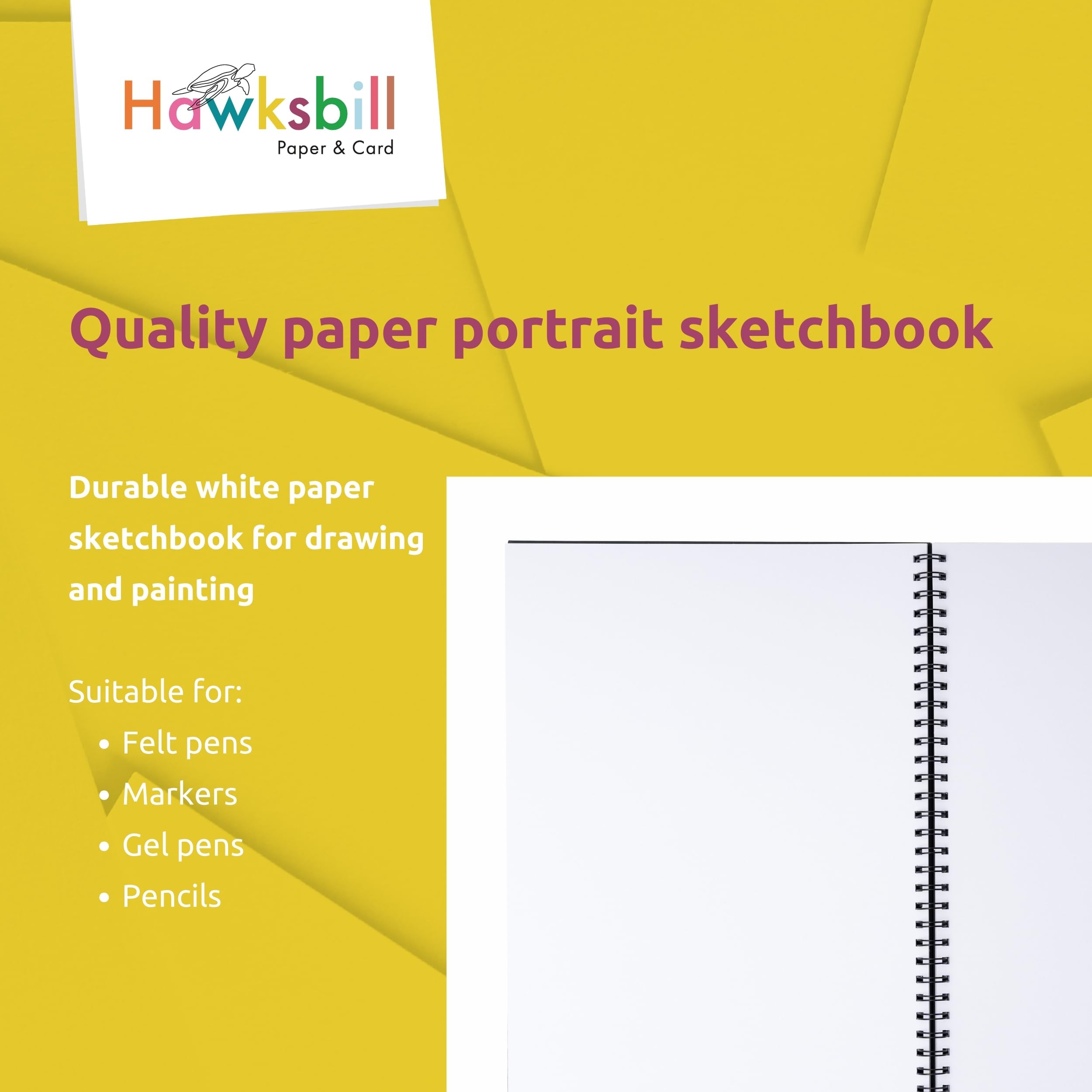 Hawksbill A5 Black Sketchbook - 40 Sheets/80 Pages | Hardcover | 150GSM Acid-Free Paper 8