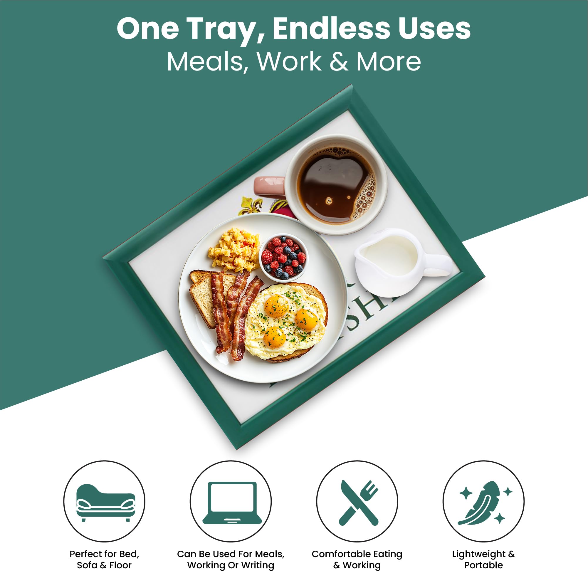 The Leonardo Collection His Lordship Small Laptray with Cushion | Wood | 35x28x6cm 7