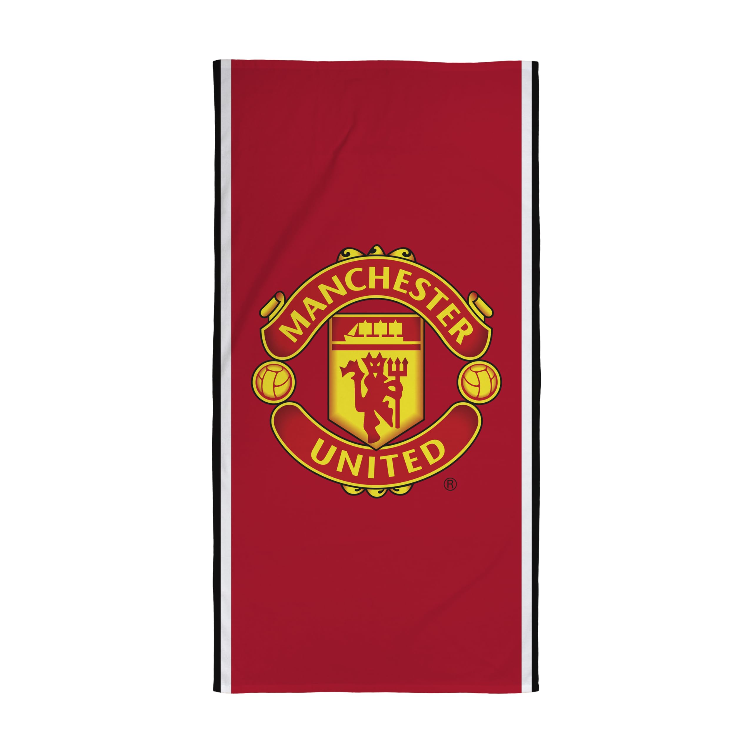 Manchester United Official Beach Towel - 75cm x 150cm | Super Soft Cotton | Red Devils Crest 1
