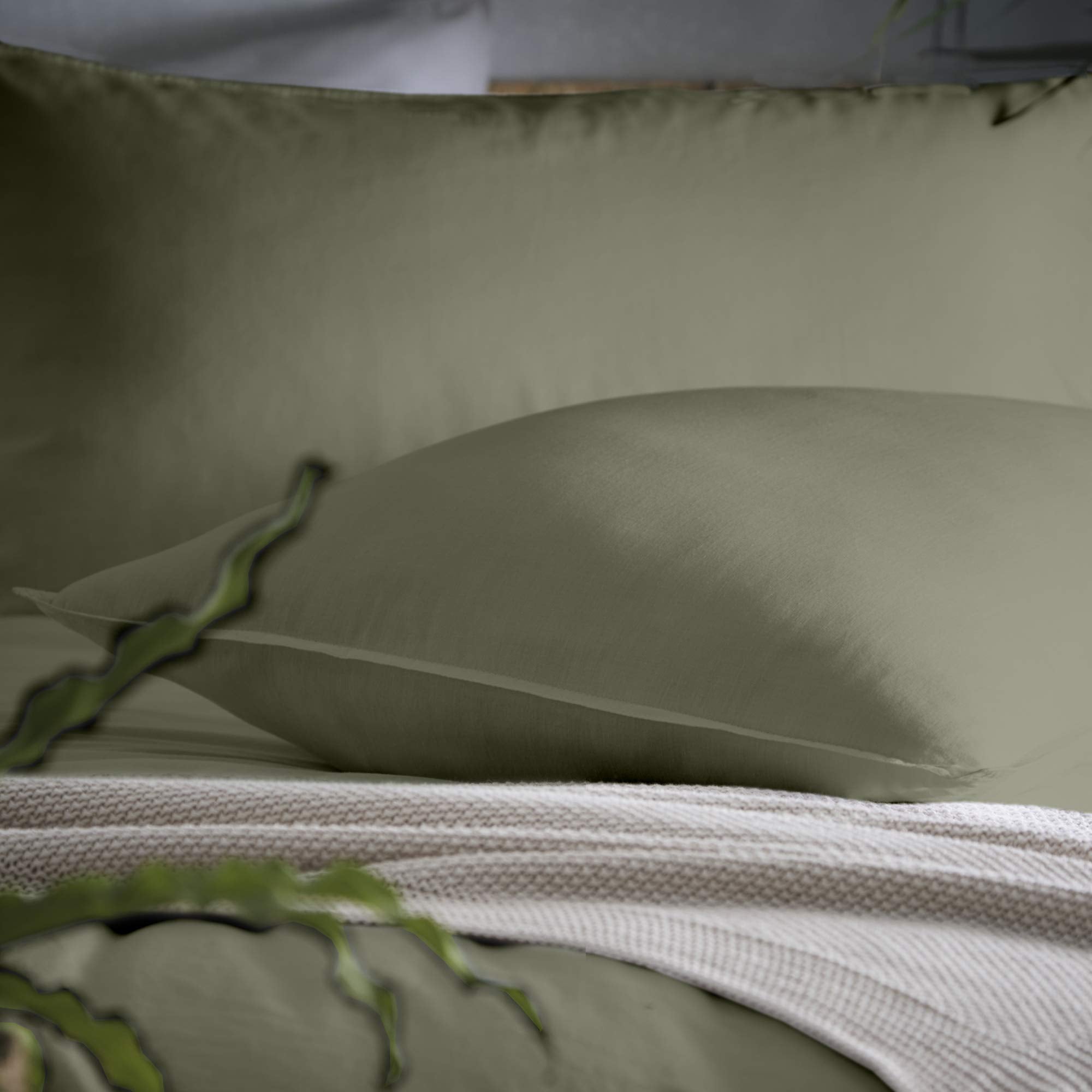 Appletree 100% Cotton Duvet Cover Set - Khaki, King Size (230x220cm) | 144 TC | 3 Pieces 4