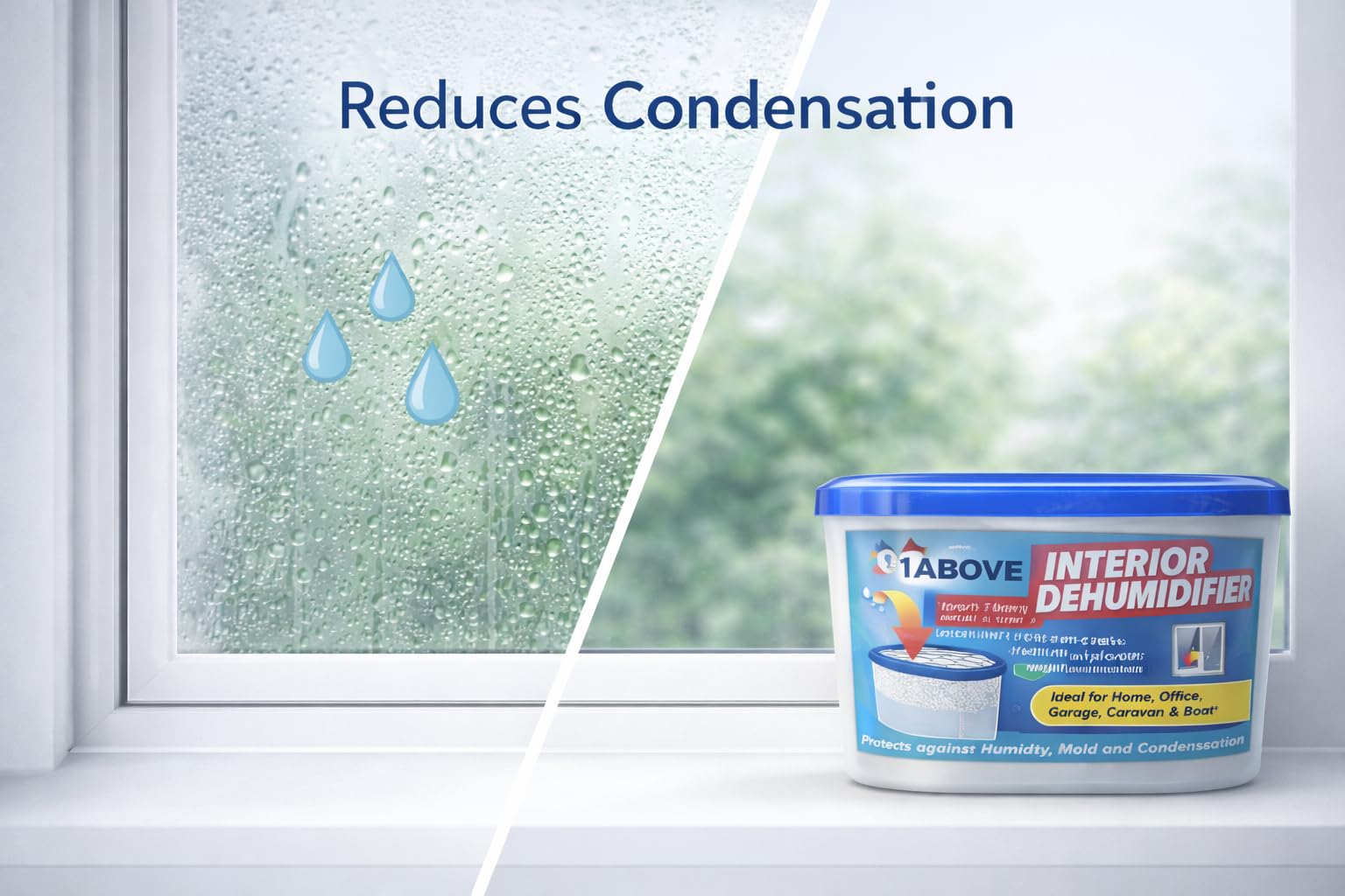 1ABOVE Dehumidifier - 500ml Capacity, Pack of 10 | Condensation & Odor Remover 7