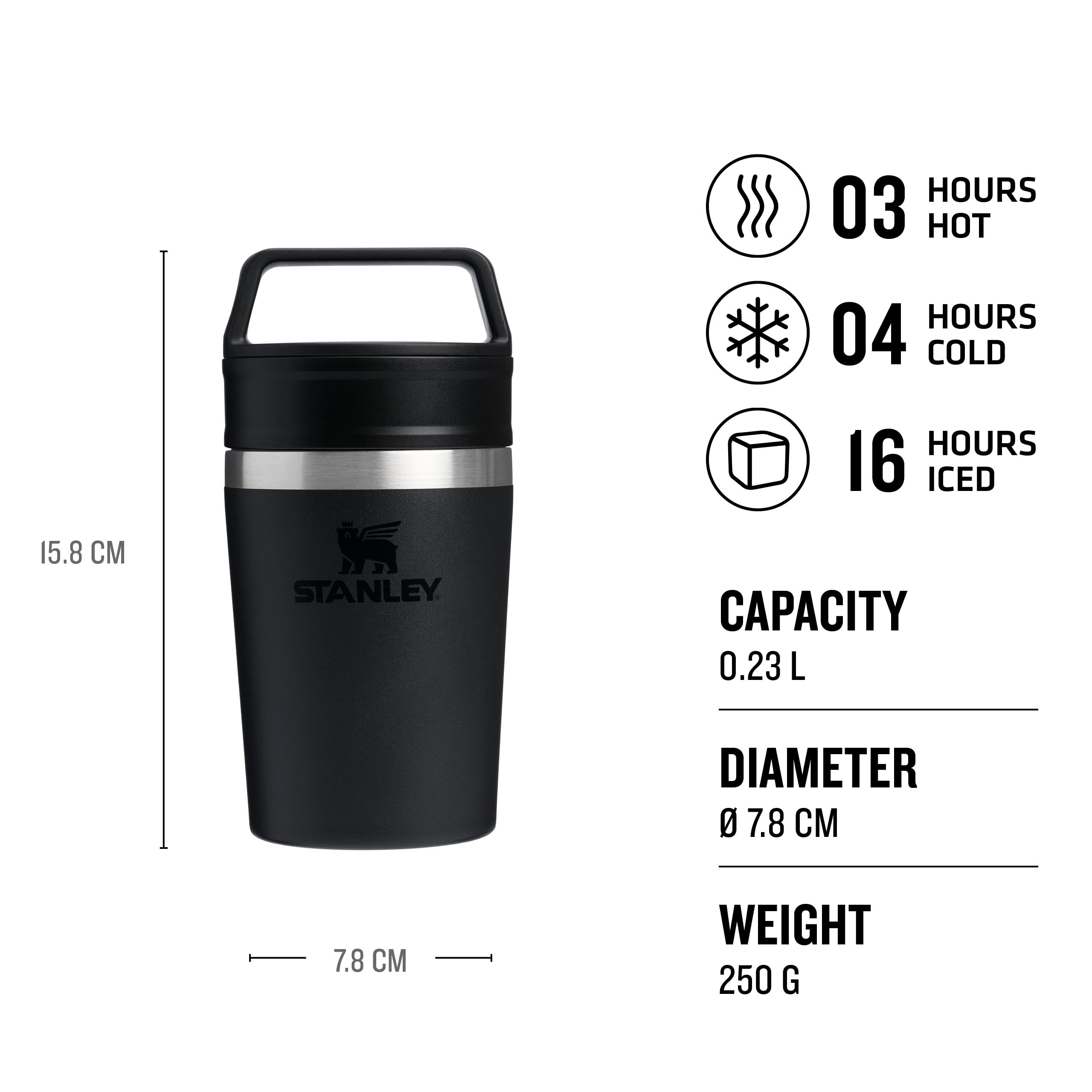 STANLEY 1913 Cafe to-Go Travel Mug - 0.23L | 3 Hours Hot | 16 Hours Cold with Ice