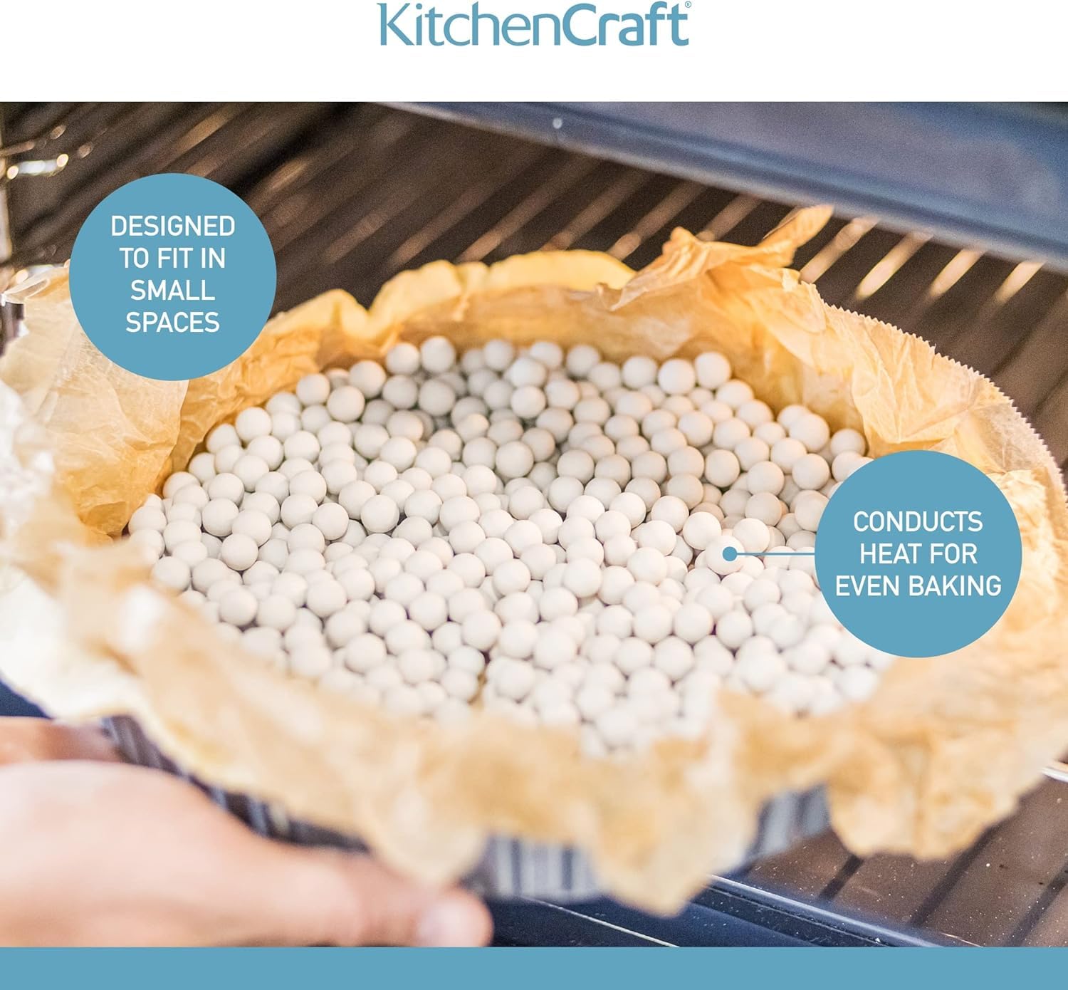 KitchenCraft Ceramic Baking Beans - 500g for Blind Baking | Reusable & Heat Resistant 6