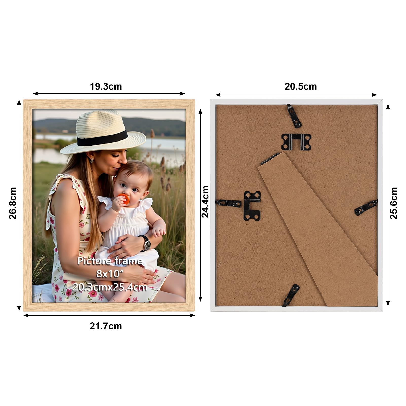 Ditwis 8x10 Photo Frame Wood Colour | Wall or Tabletop Display | PVC Frame, PS Window 2