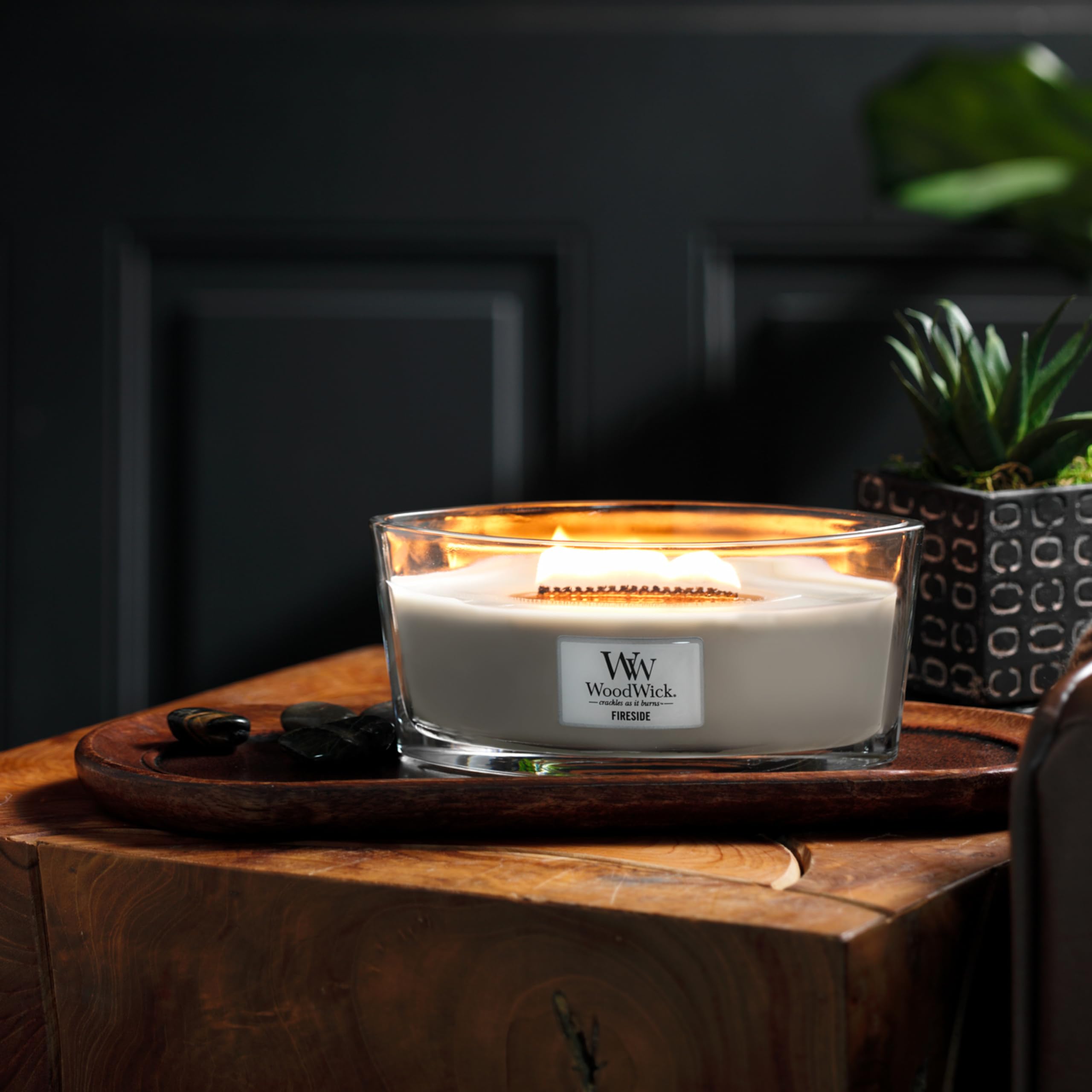 Woodwick Fireside Scented Candle - Ellipse Shape | 454g | Up to 50 Hours Burn Time 6