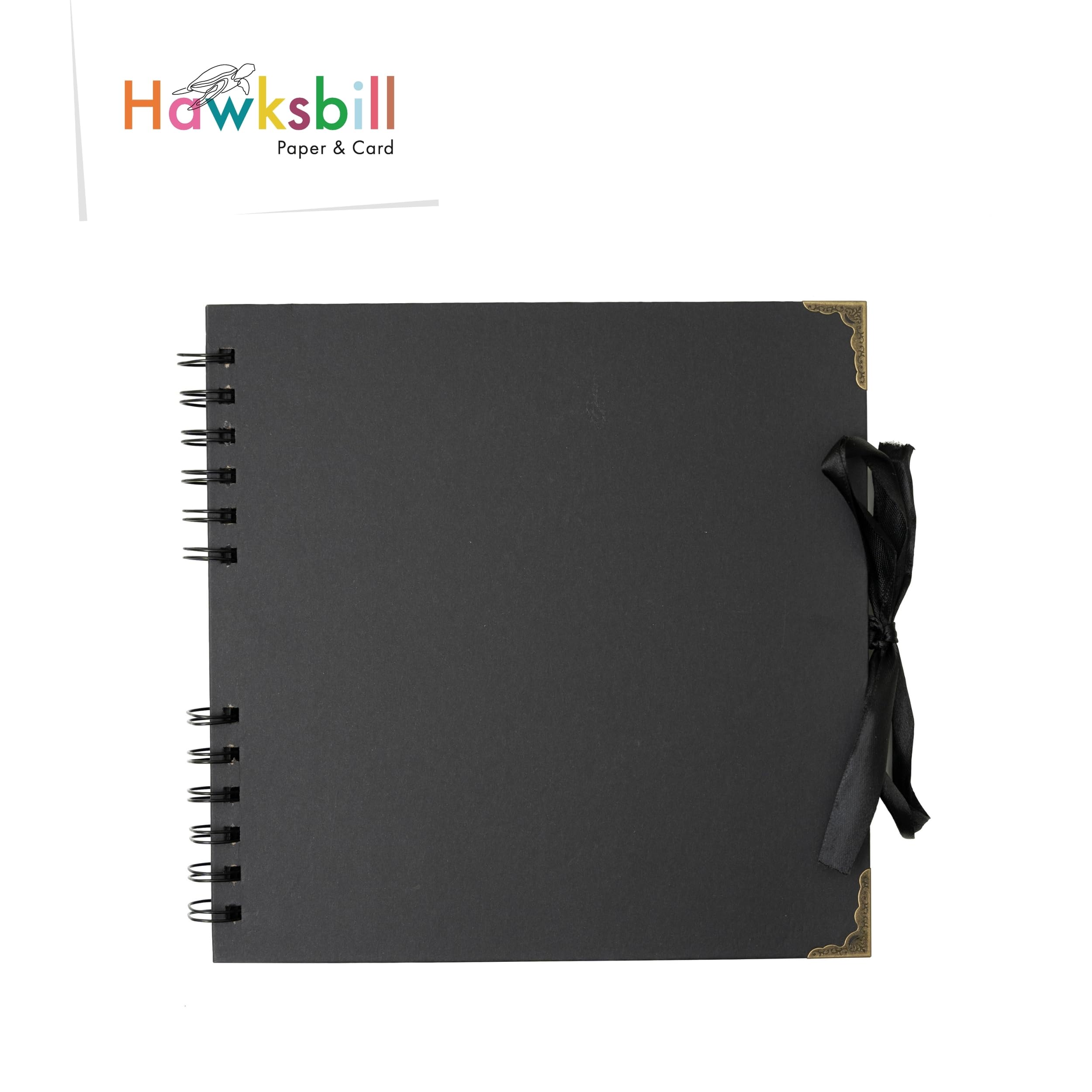 Hawksbill Black Scrapbook Photo Album - 60 Pages, 12' X 12' Spiral Bound | FSC Certified 11