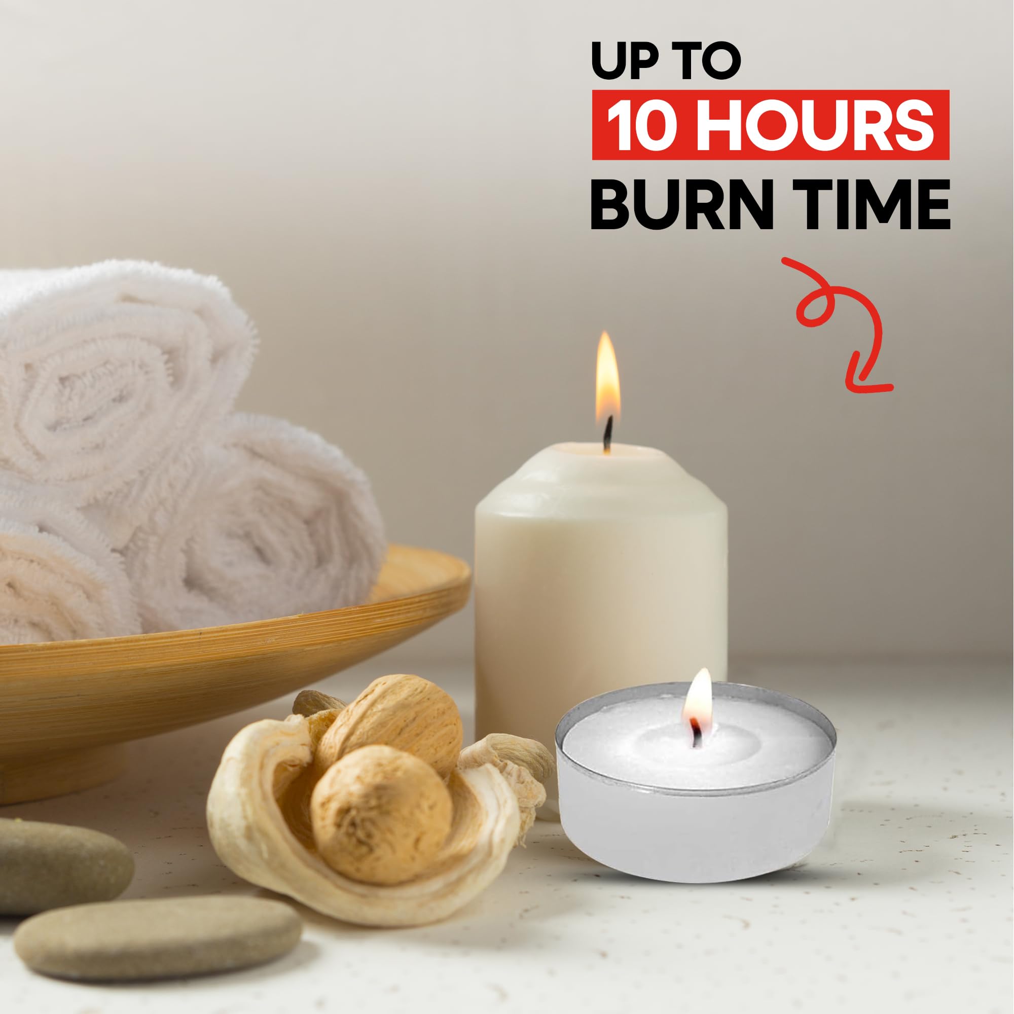 Price's Maxi Tealights - Unscented White Wax Candles | 10 Hour Burn Time | 12 Pack 6