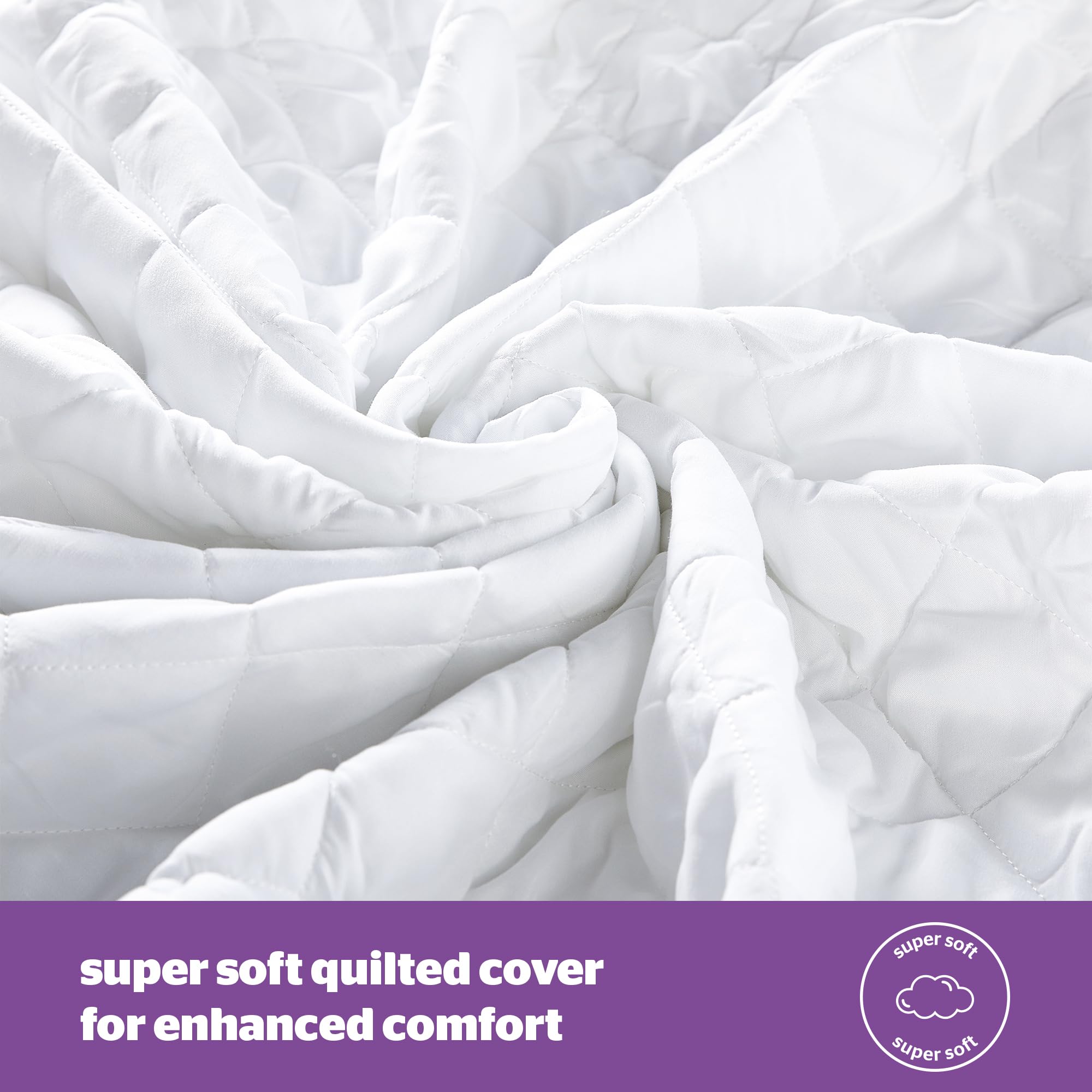 Silentnight Deep Sleep Quilted Mattress Protector - King Size, White | Hypoallergenic 3