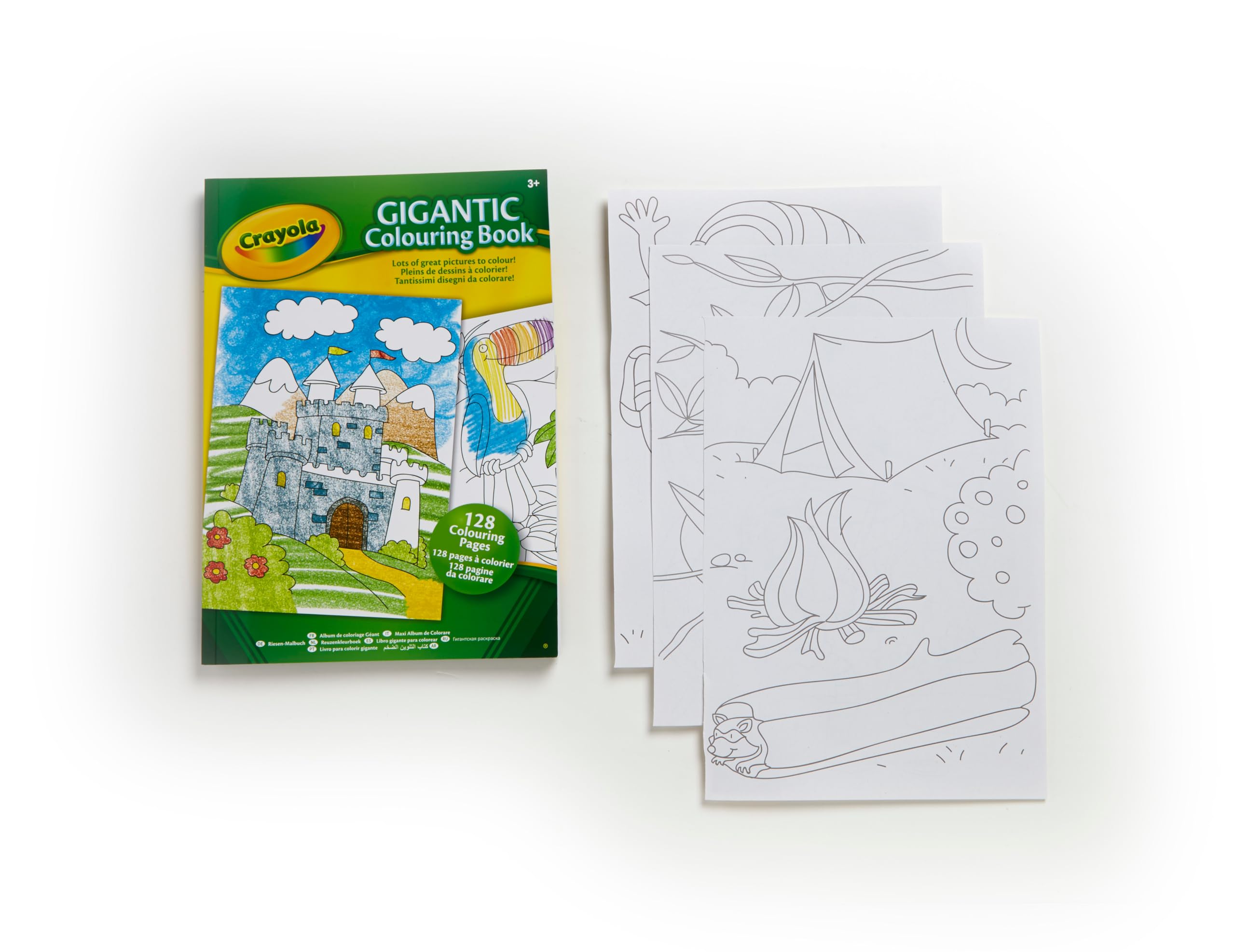 CRAYOLA Gigantic Colouring Book - 128 A4 Pages for Kids Ages 3+ | Animal, People, Transport & Scenery Images 3