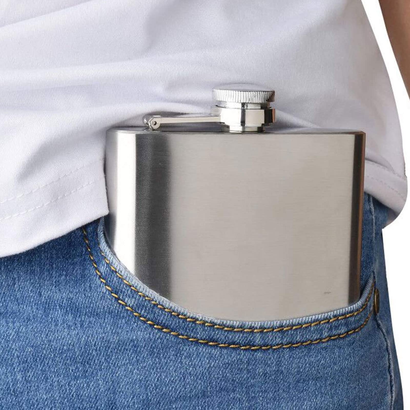 ASelected 8OZ Stainless Steel Hip Flask for Men & Women | Food Grade | Includes Funnel 6