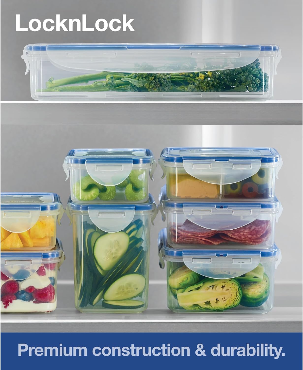LocknLock HPL824 Rectangular Food Storage Container - 1.6L Capacity | Airtight & Leak Proof 6