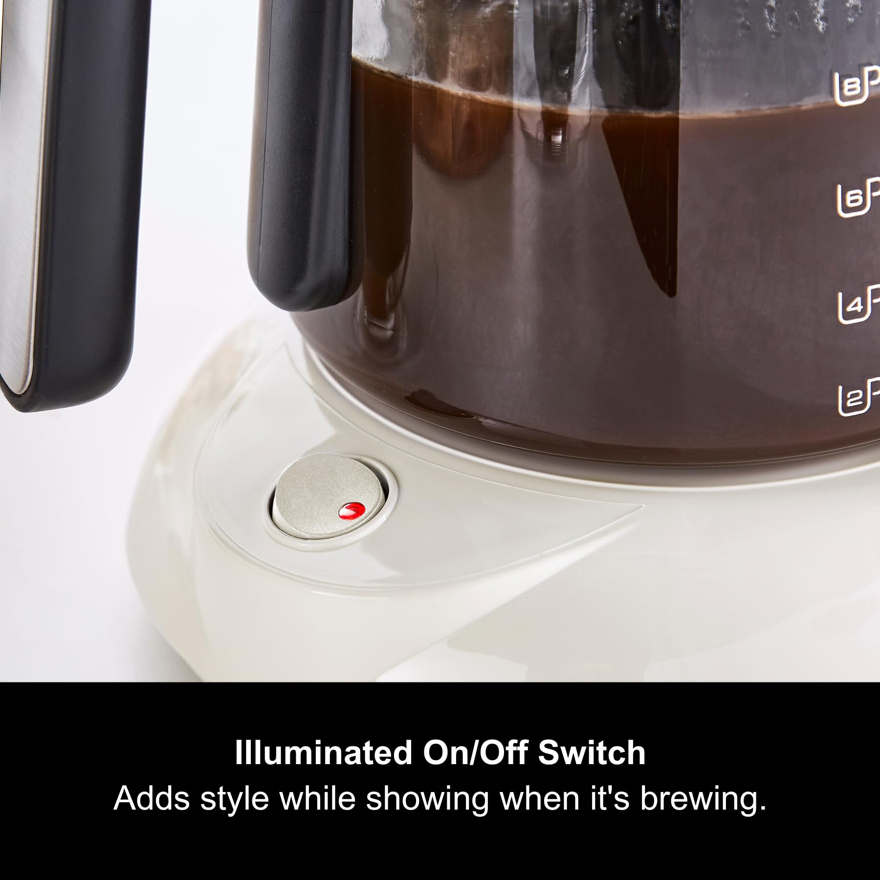 Morphy Richards Equip Filter Coffee Machine - 10 Cup, Pour Over Technology, Fast Brew | Cream/Stainless Steel 6