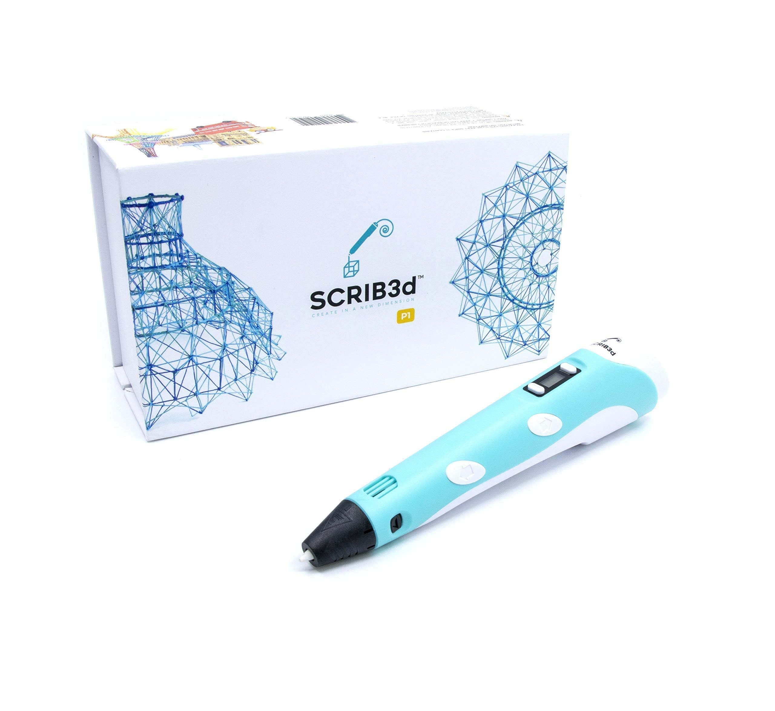 SCRIB3D P1 3D Printing Pen with Display - Includes 3 Starter Colors of PLA Filament 2