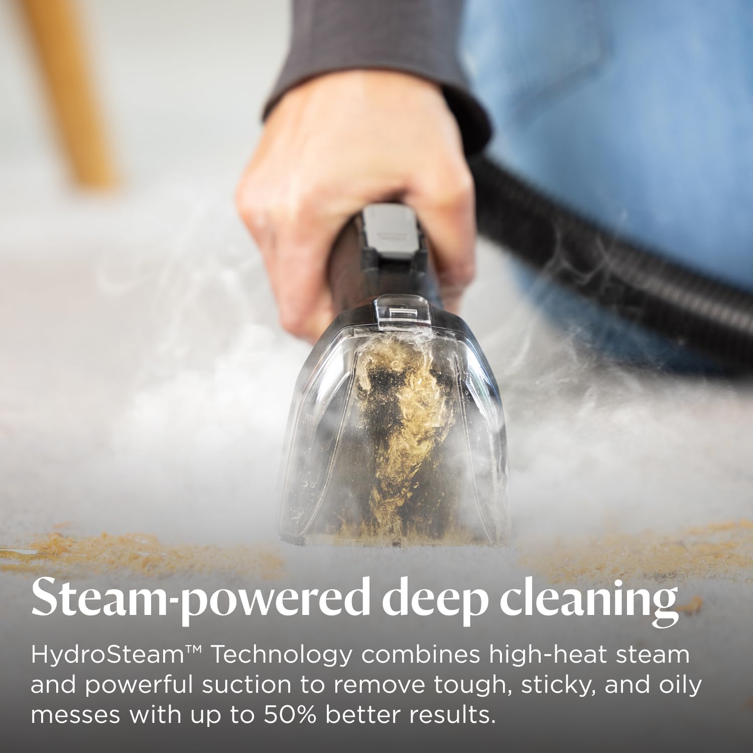 BISSELL SpotClean HydroSteam Portable Spot Cleaner 3689E - 1000W Power | SteamWash Technology 3
