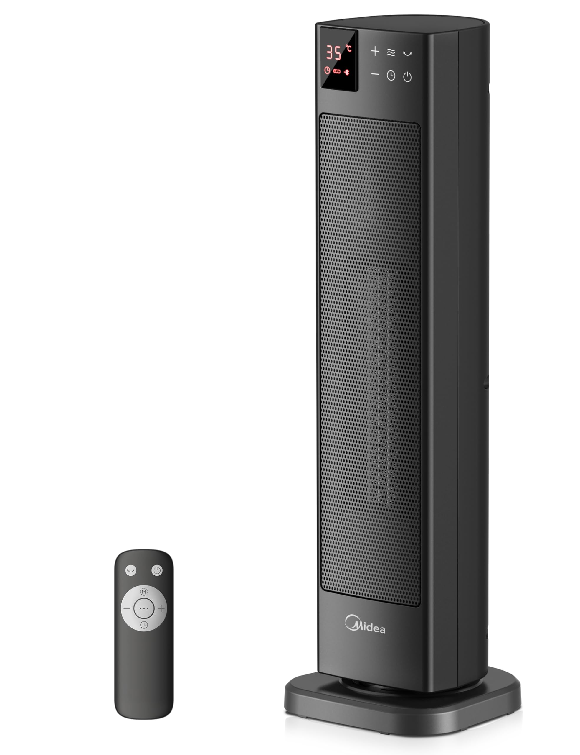 Midea Electric Space Heater MTH201ERB - 2000W Ceramic, 3 Modes, Remote Control, 24H Timer, Black 1