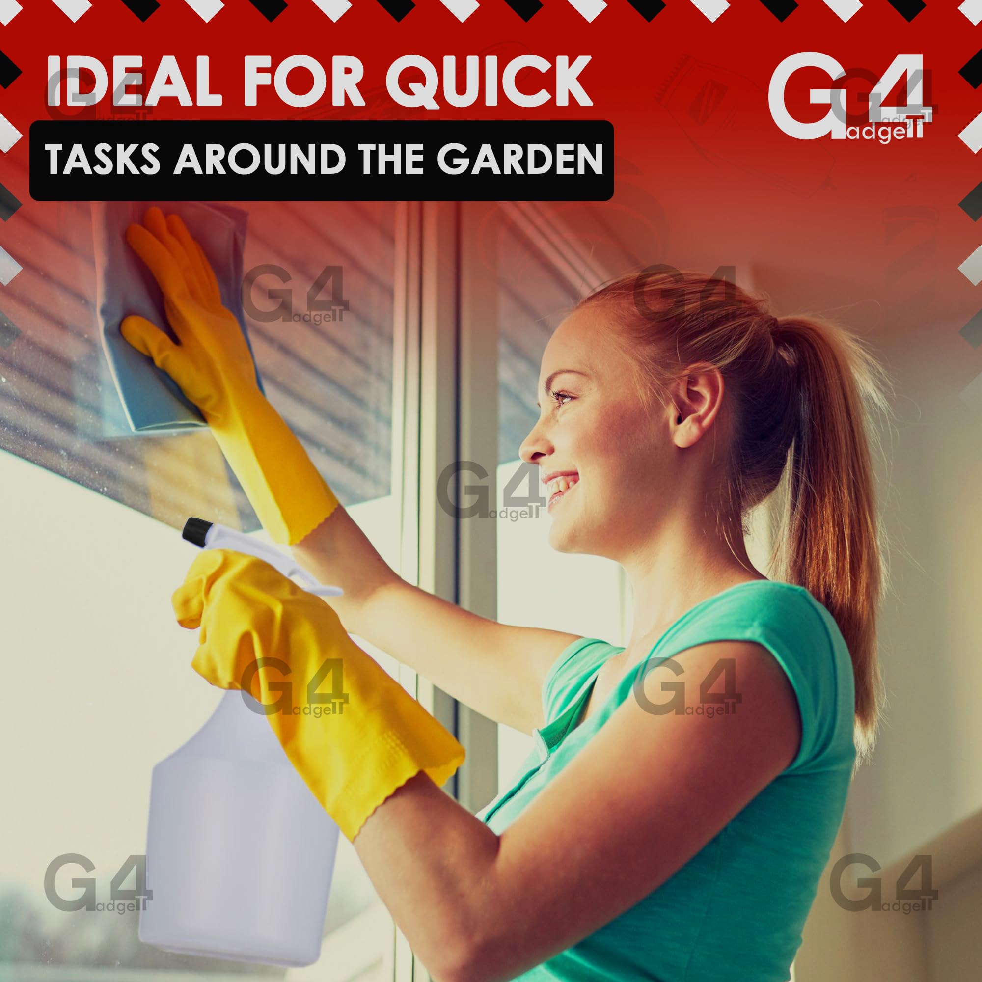 G4GADGET 1 Litre Plastic Spray Bottle - Clear, Leak Proof Trigger for Cleaning & Ironing 6